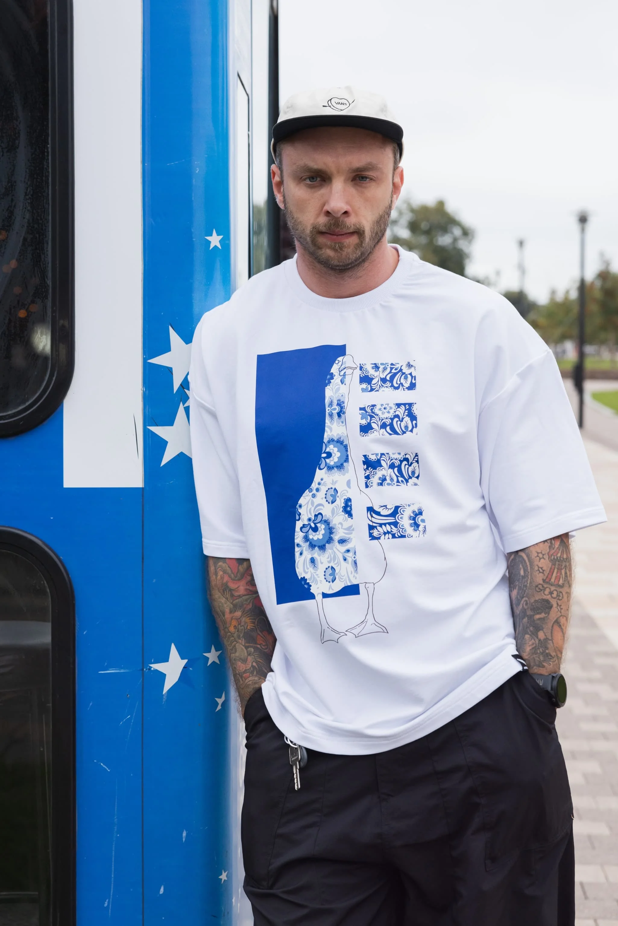 Футболка BMGBRAND (Oversize UR) Гусь Белый — фото 4