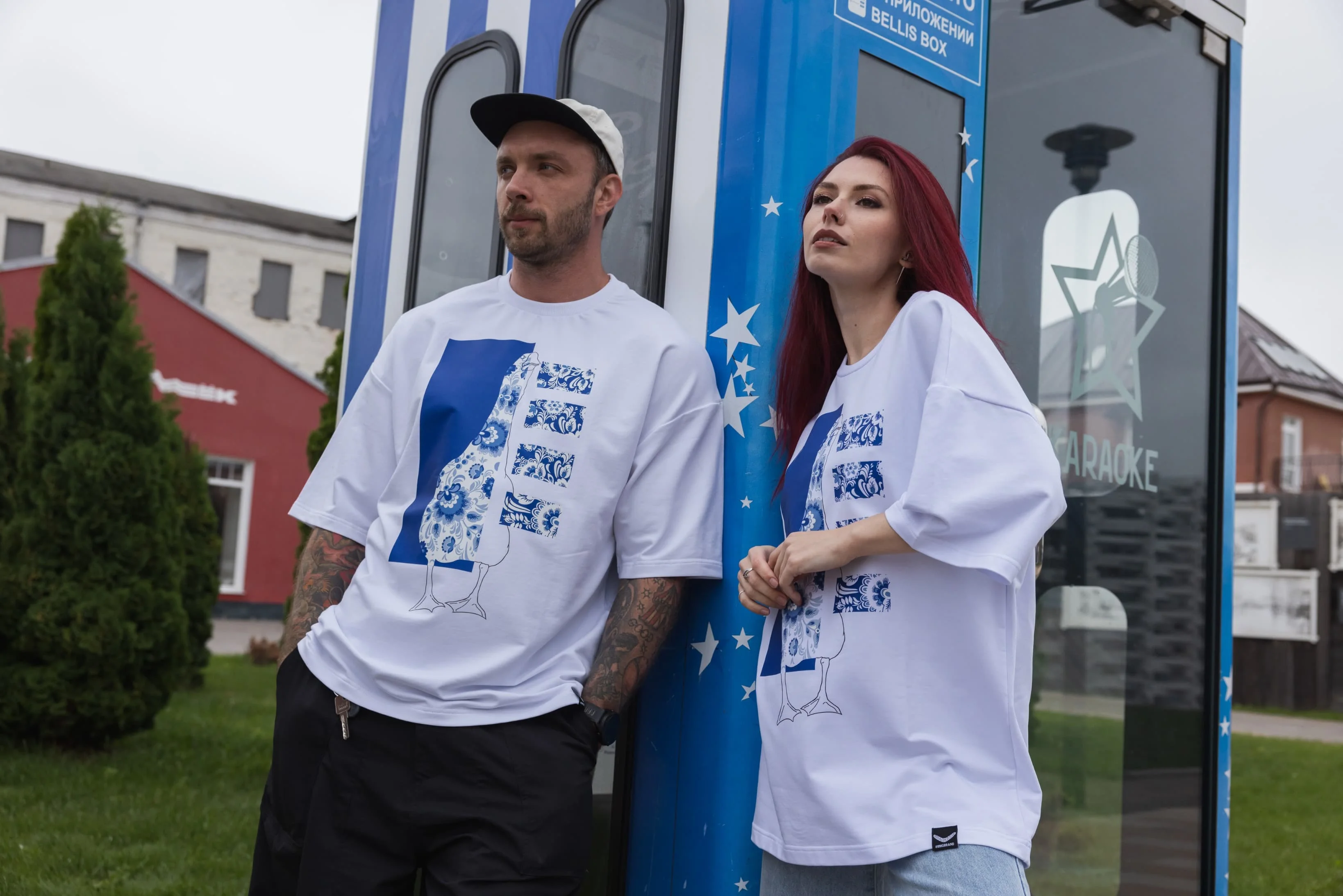 Футболка BMGBRAND (Oversize UR) Гусь Белый — фото 3