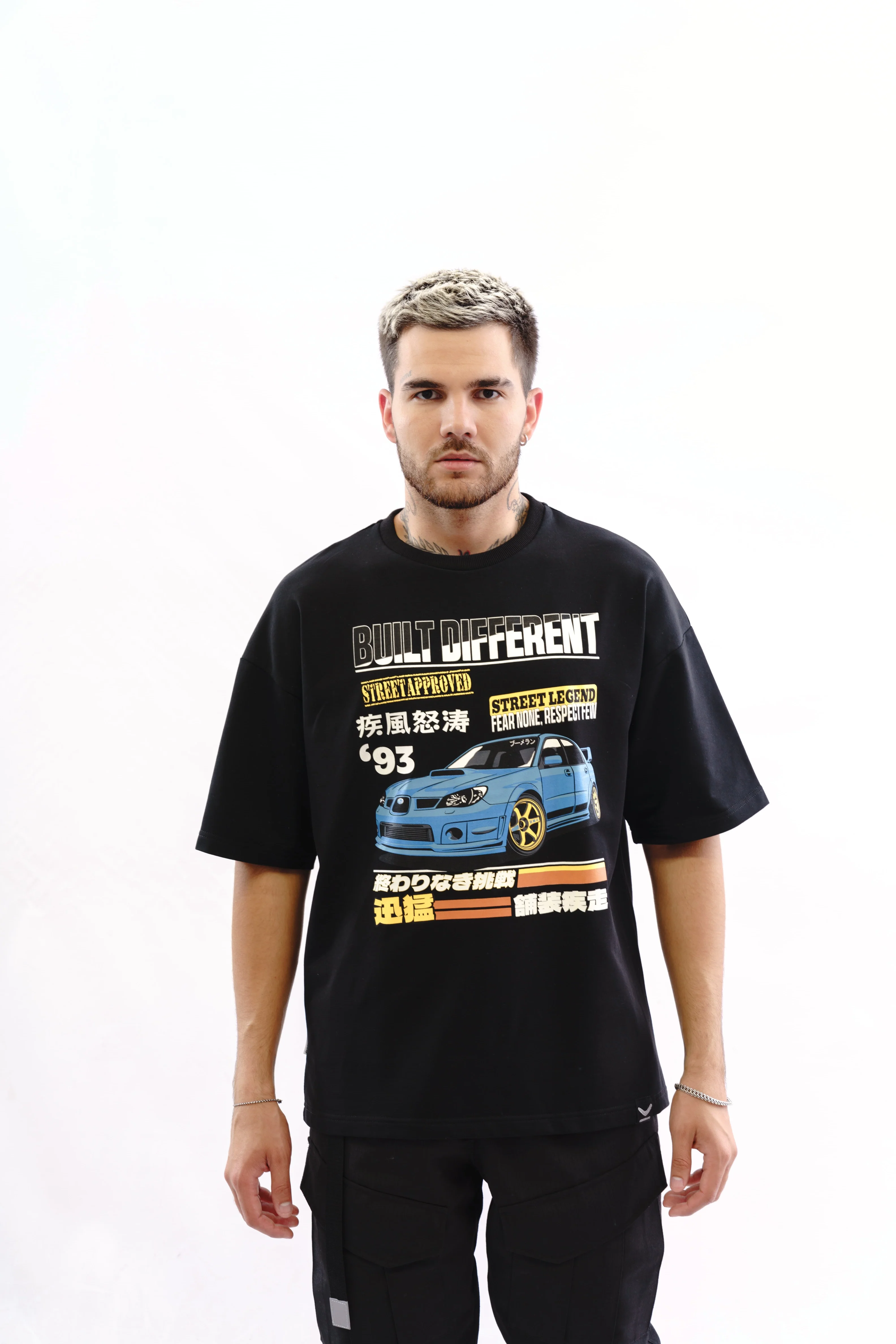 Футболка BMGBRAND (JDM (Subaru)) Oversize 2-х нитка Черный — фото