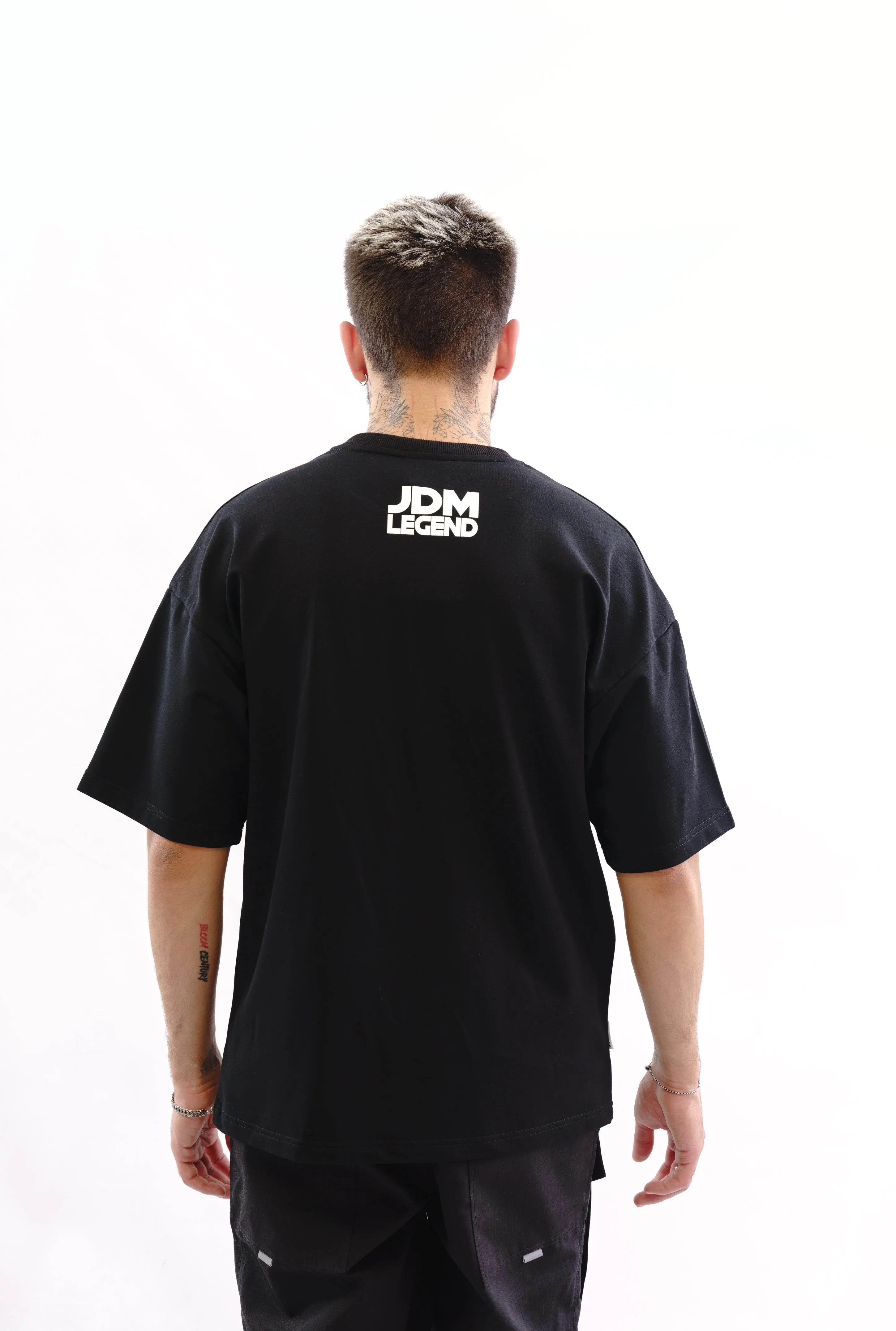 Футболка BMGBRAND (JDM (Subaru)) Oversize 2-х нитка Черный — фото 3