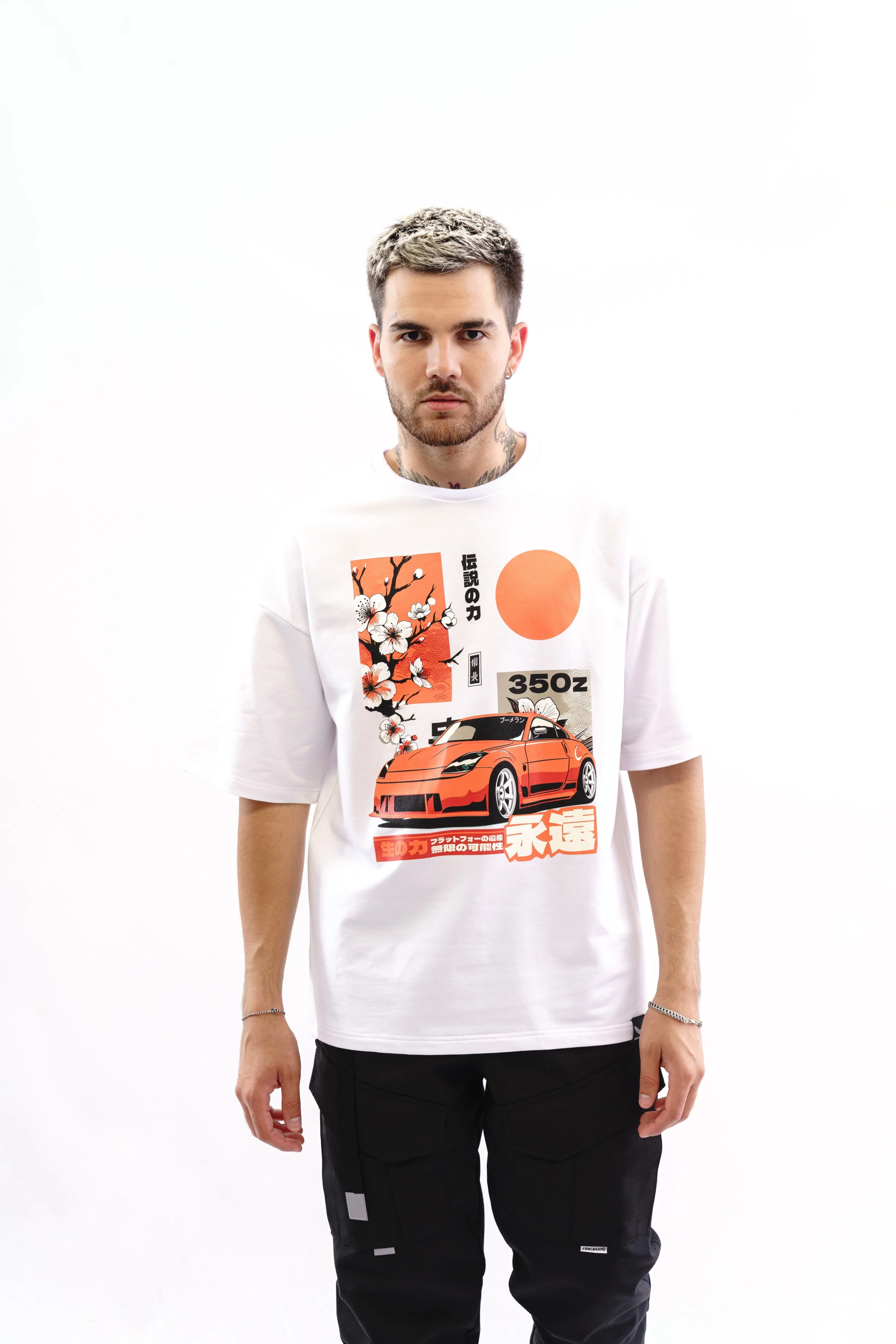 Футболка BMGBRAND (JDM (Nissan 350Z )) Oversize 2-х нитка Белый — фото