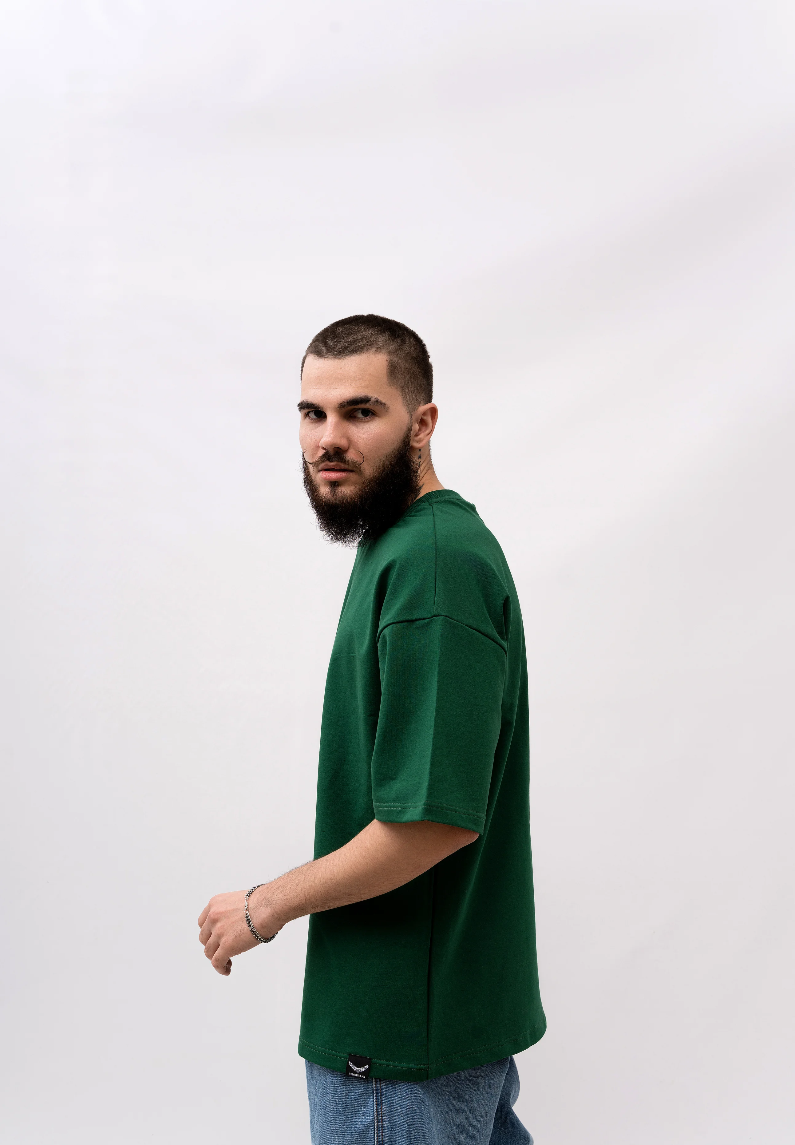 Футболка BMGBRAND (Oversize UR) 2-х нитка Зеленый — фото 2