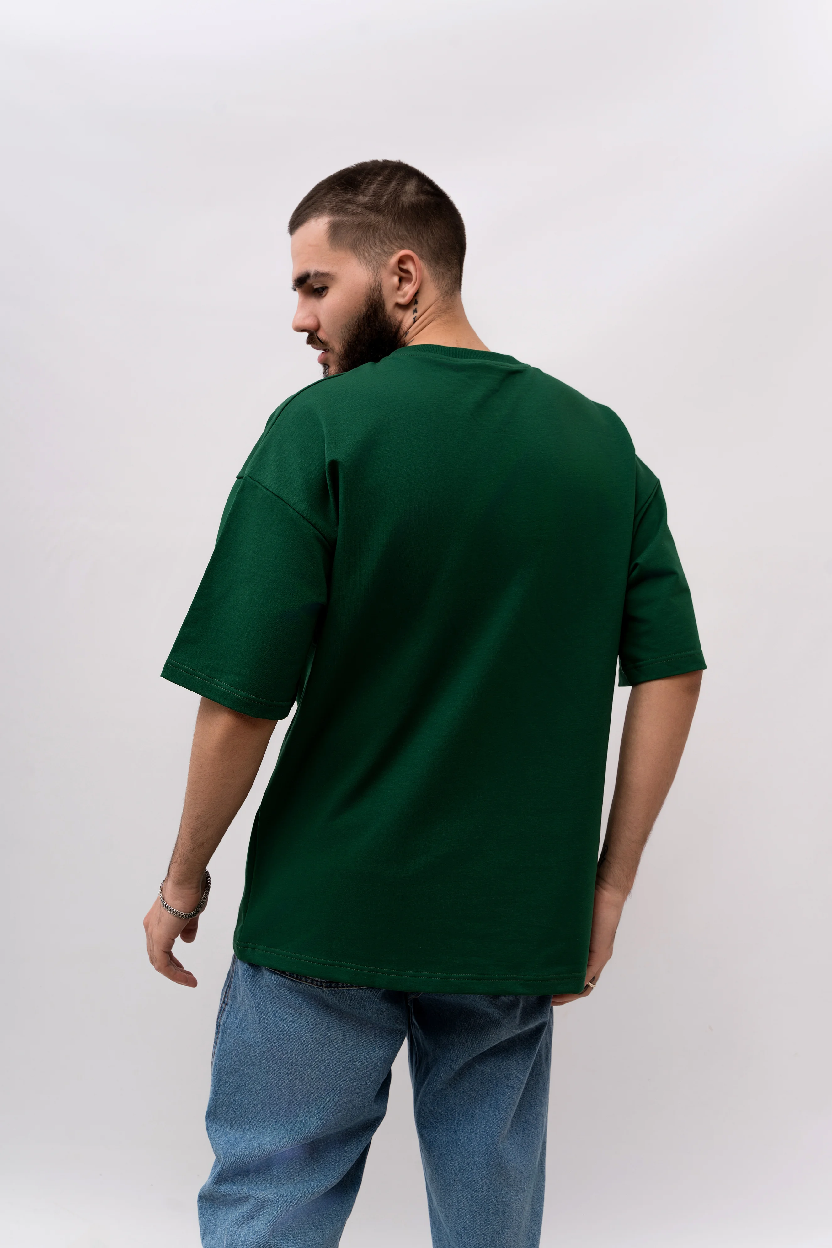 Футболка BMGBRAND (Oversize UR) 2-х нитка Зеленый — фото 3