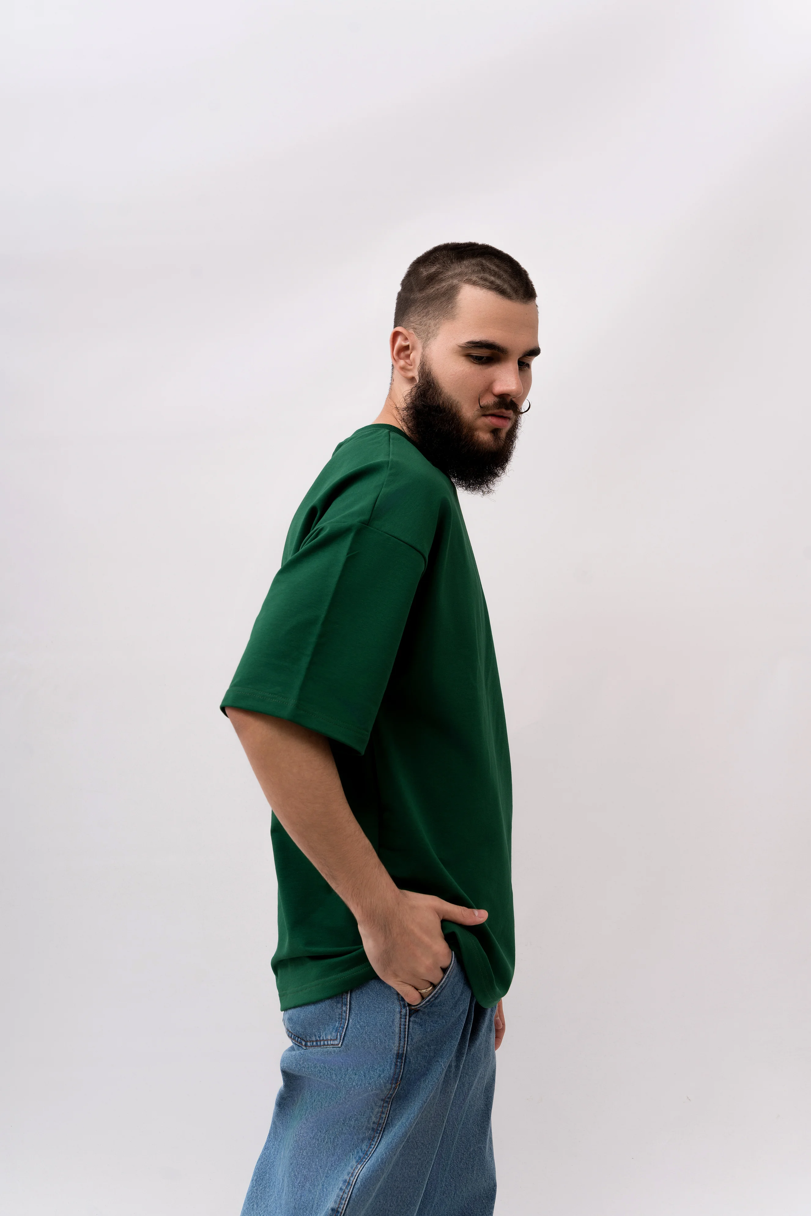 Футболка BMGBRAND (Oversize UR) 2-х нитка Зеленый — фото 5