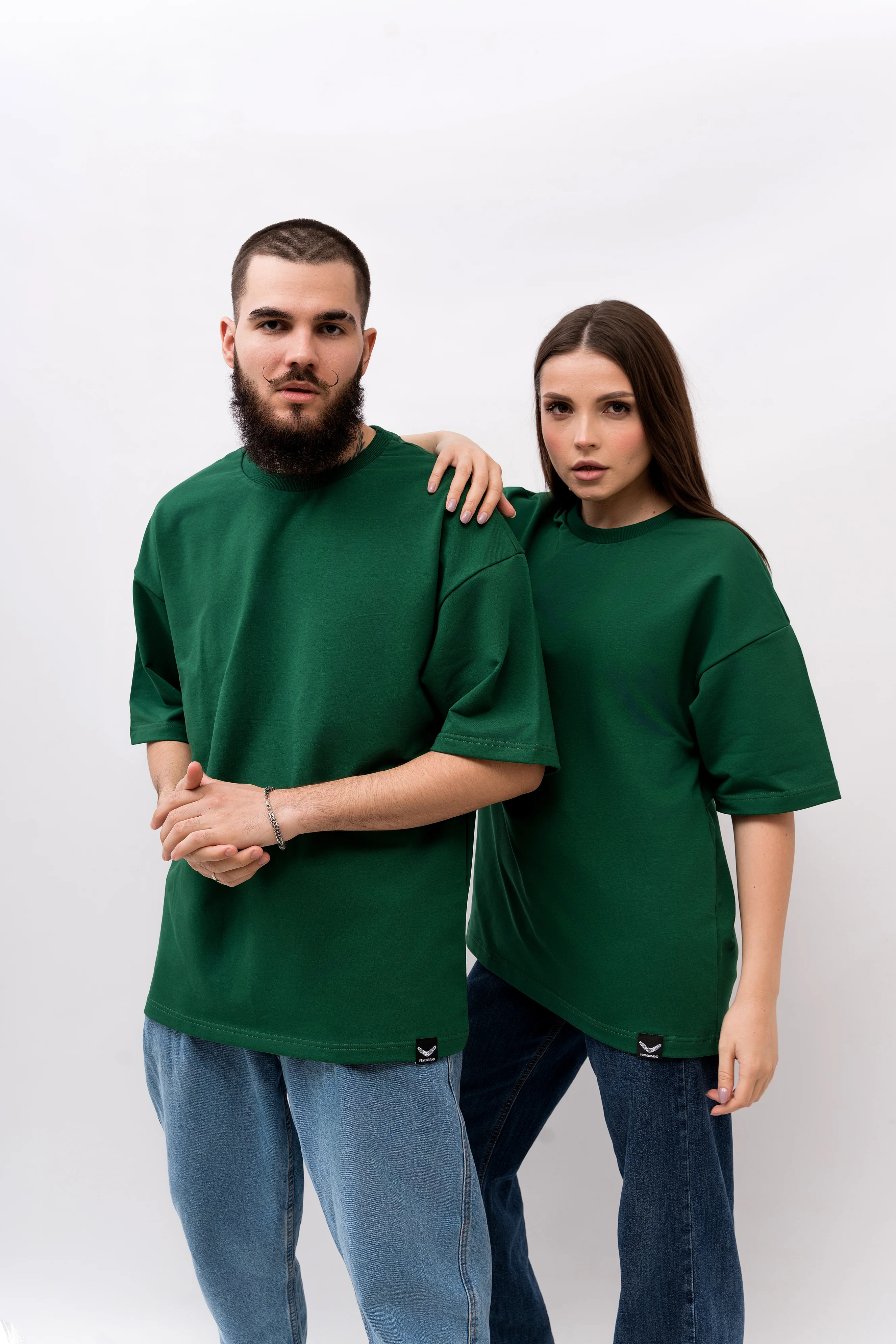 Футболка BMGBRAND (Oversize UR) 2-х нитка Зеленый — фото 6