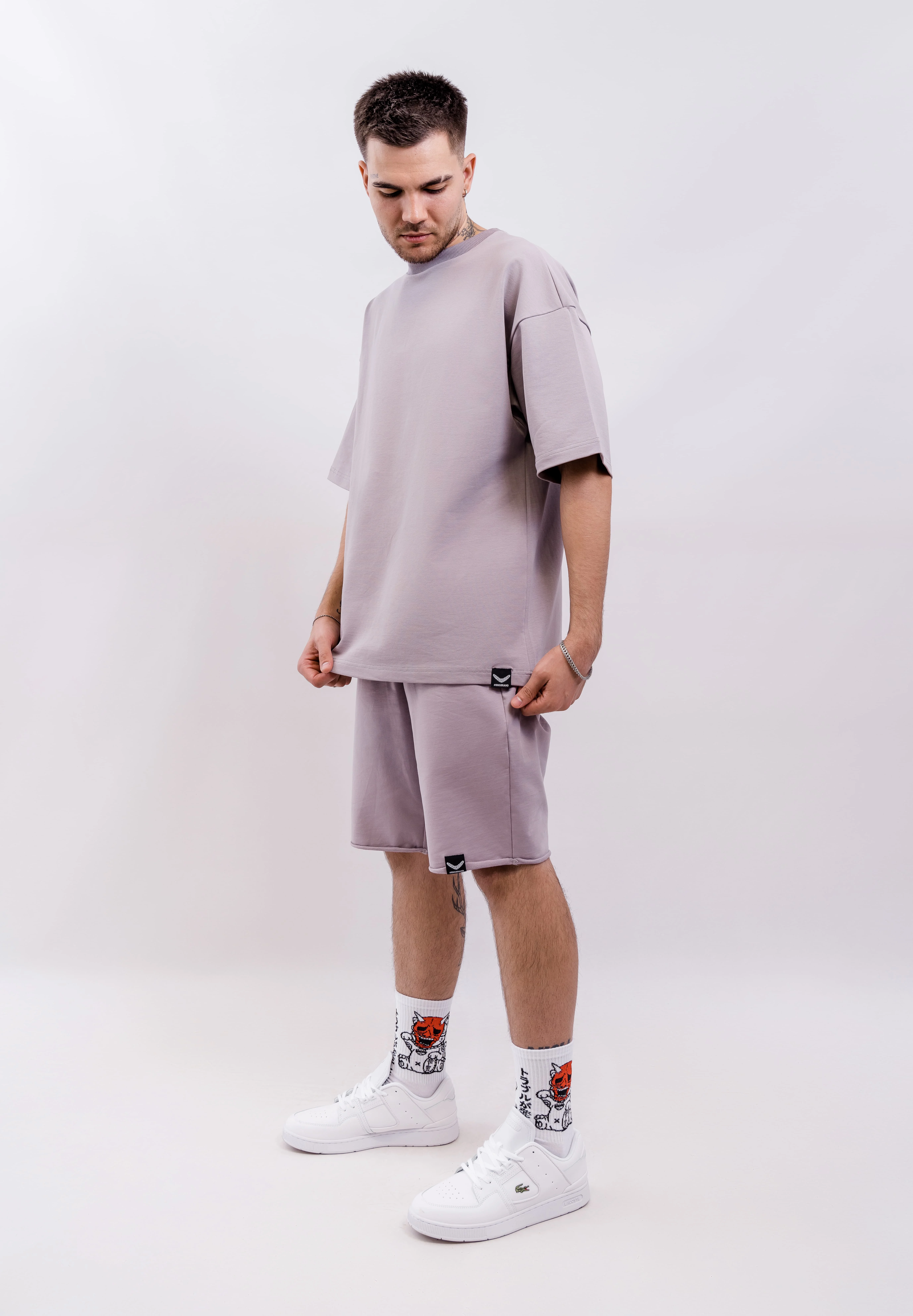 Футболка BMGBRAND (Oversize UR) 2-х нитка Серая — фото 2