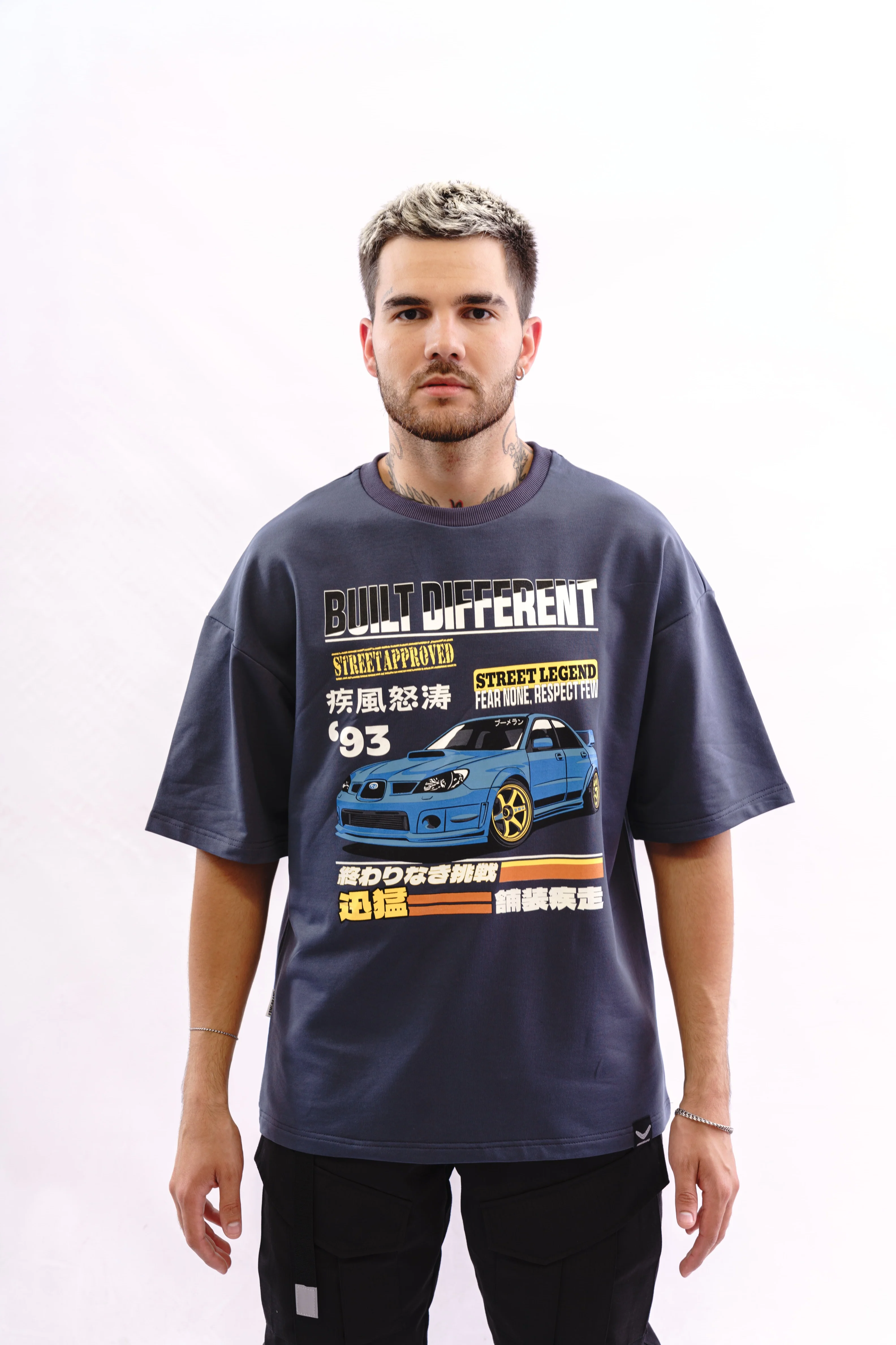 Футболка BMGBRAND (JDM (Subaru)) Oversize 2-х нитка Серый — фото