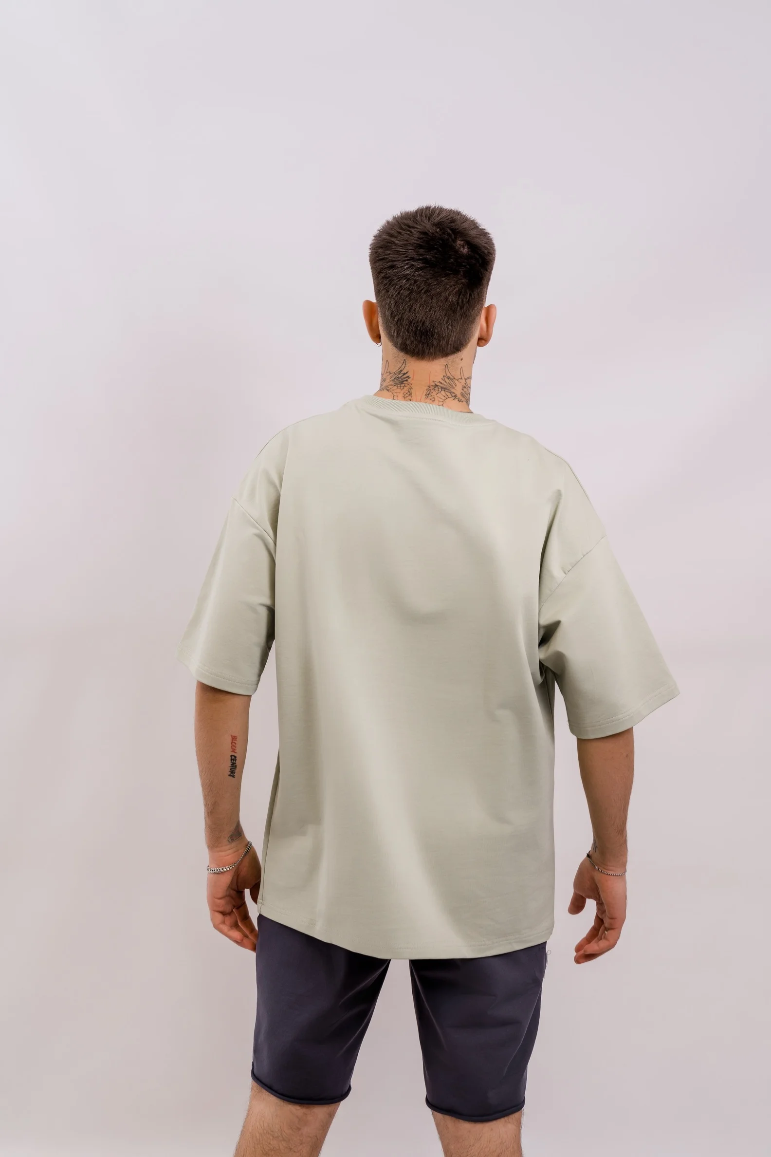 Футболка BMGBRAND (Oversize UR) 2-х нитка Оливка — фото 2