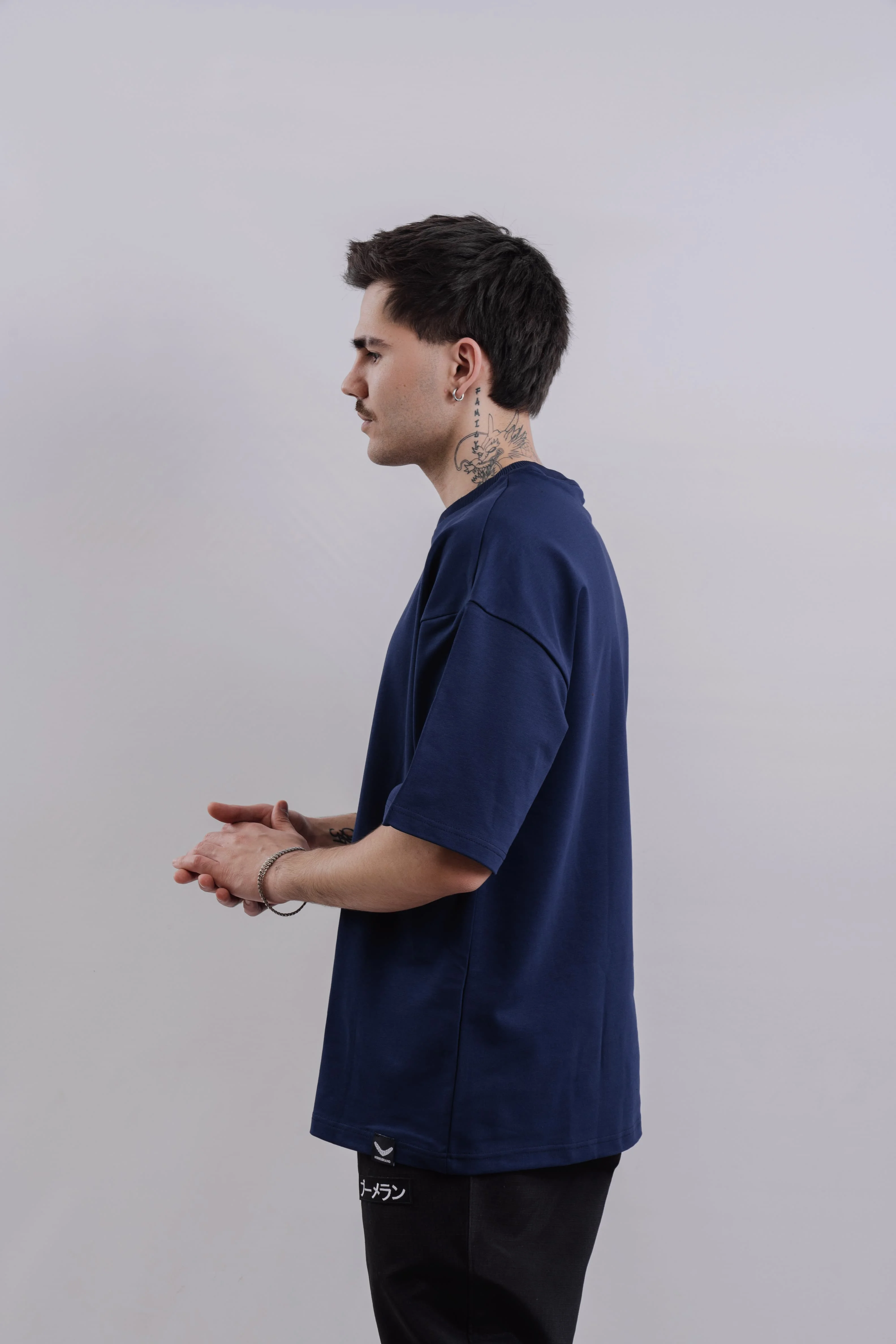 Футболка BMGBRAND (Oversize UR) 2-х нитка Синий — фото 3