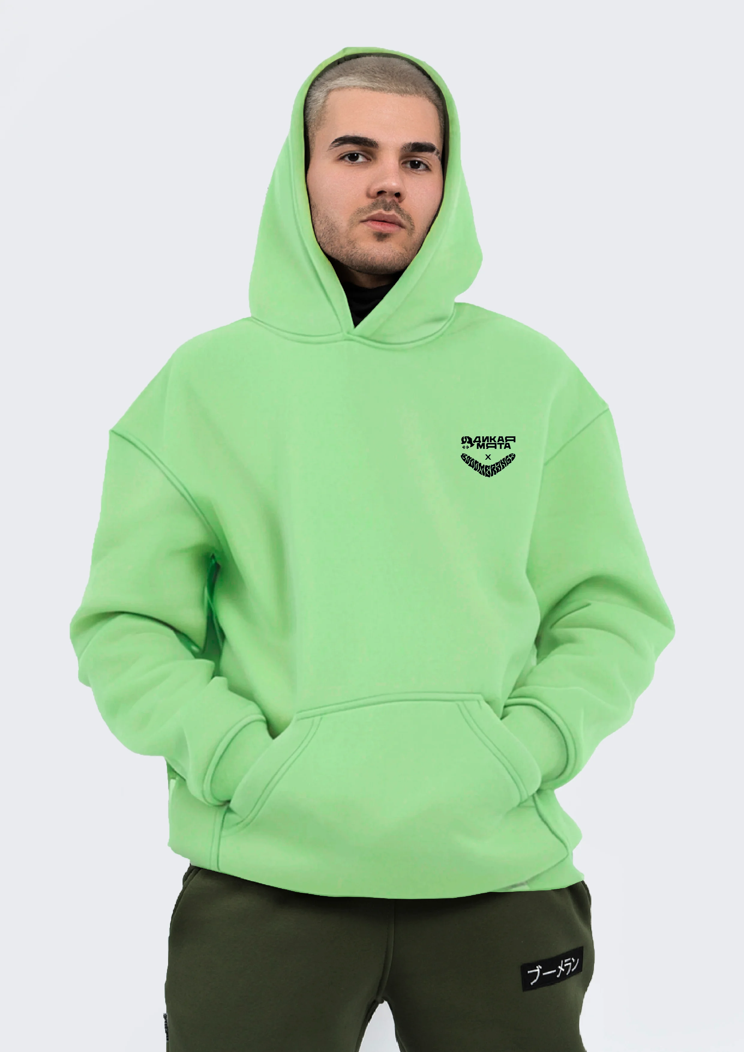 Худи Девочка BMGBRAND 3-х Нитка Без начёса (СВ.МЯТА) — фото 2