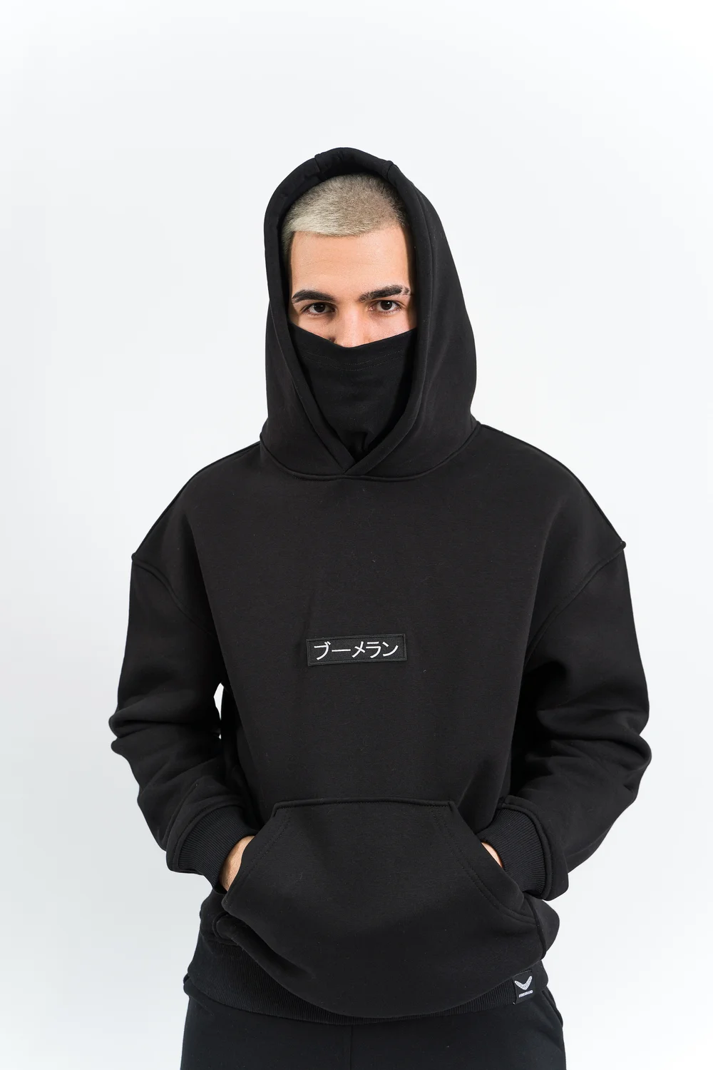 Худи BMGBRAND "LOGO"  Черный 3-х Нитка Без начёса — фото