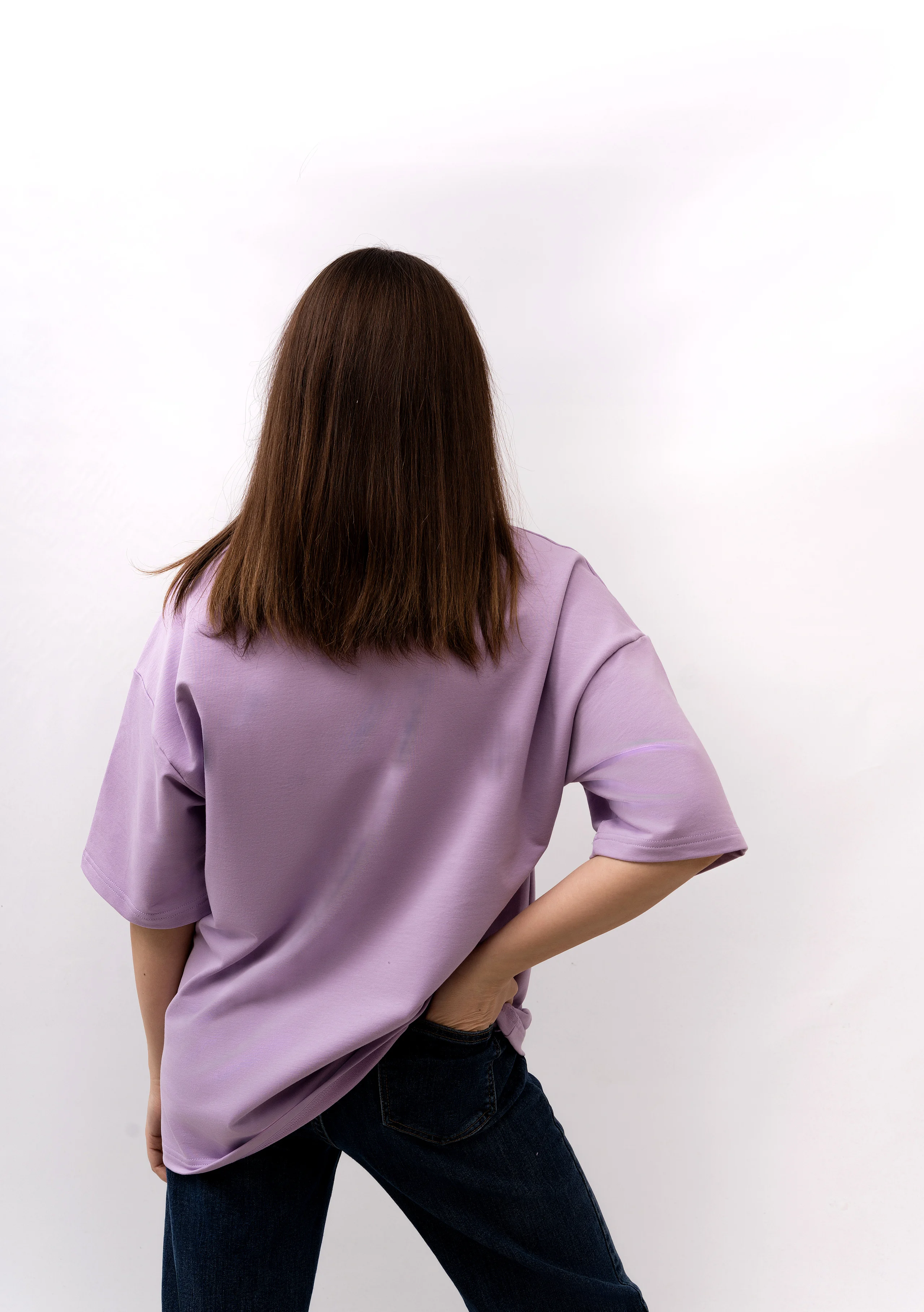 Футболка BMGBRAND (Oversize UR) 2-х нитка Сиреневый — фото 4