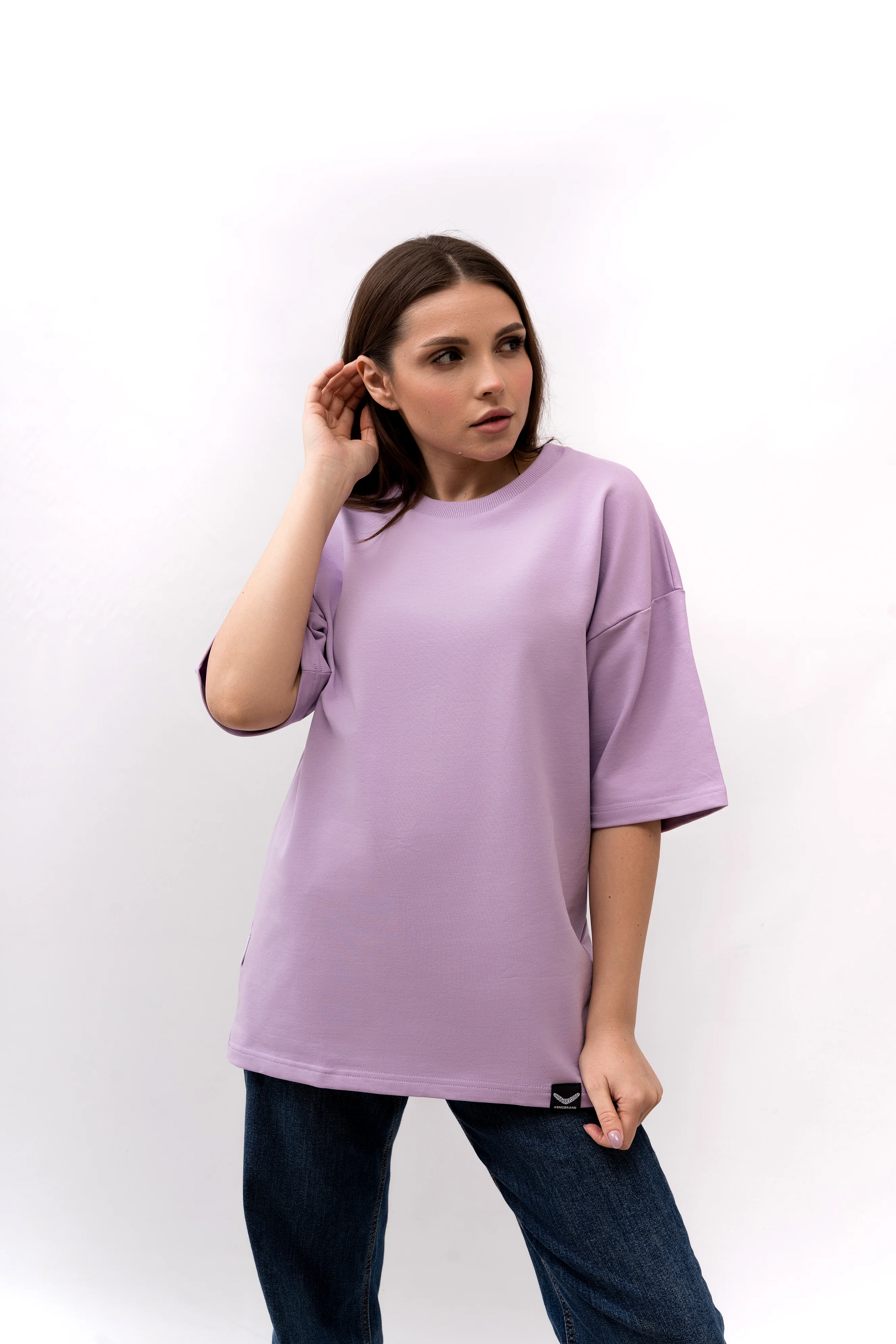 Футболка BMGBRAND (Oversize UR) 2-х нитка Сиреневый — фото 5