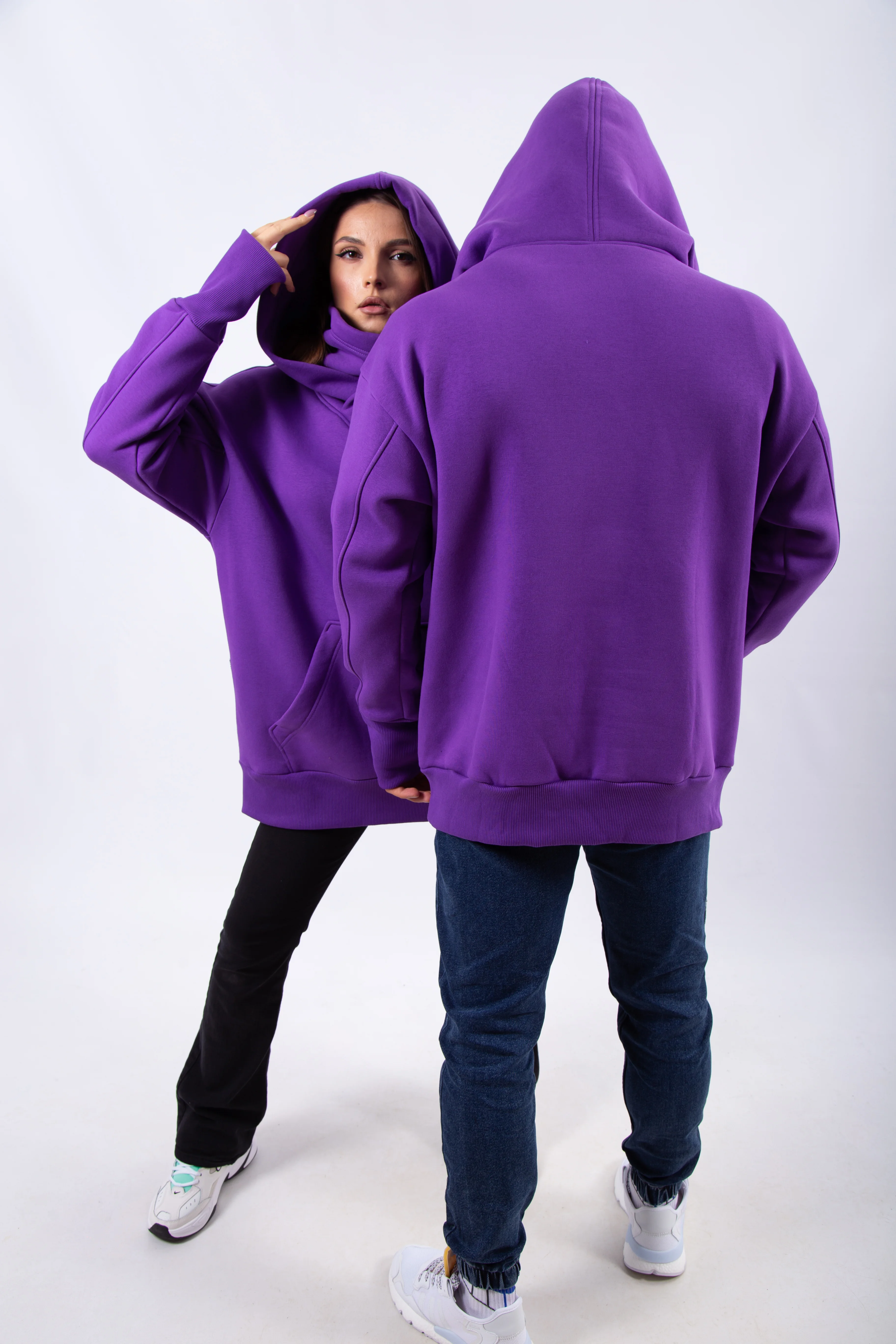 Худи BMGBRAND "Karasu" (Фиолетовый) 3-х Нитка Начес — фото 6