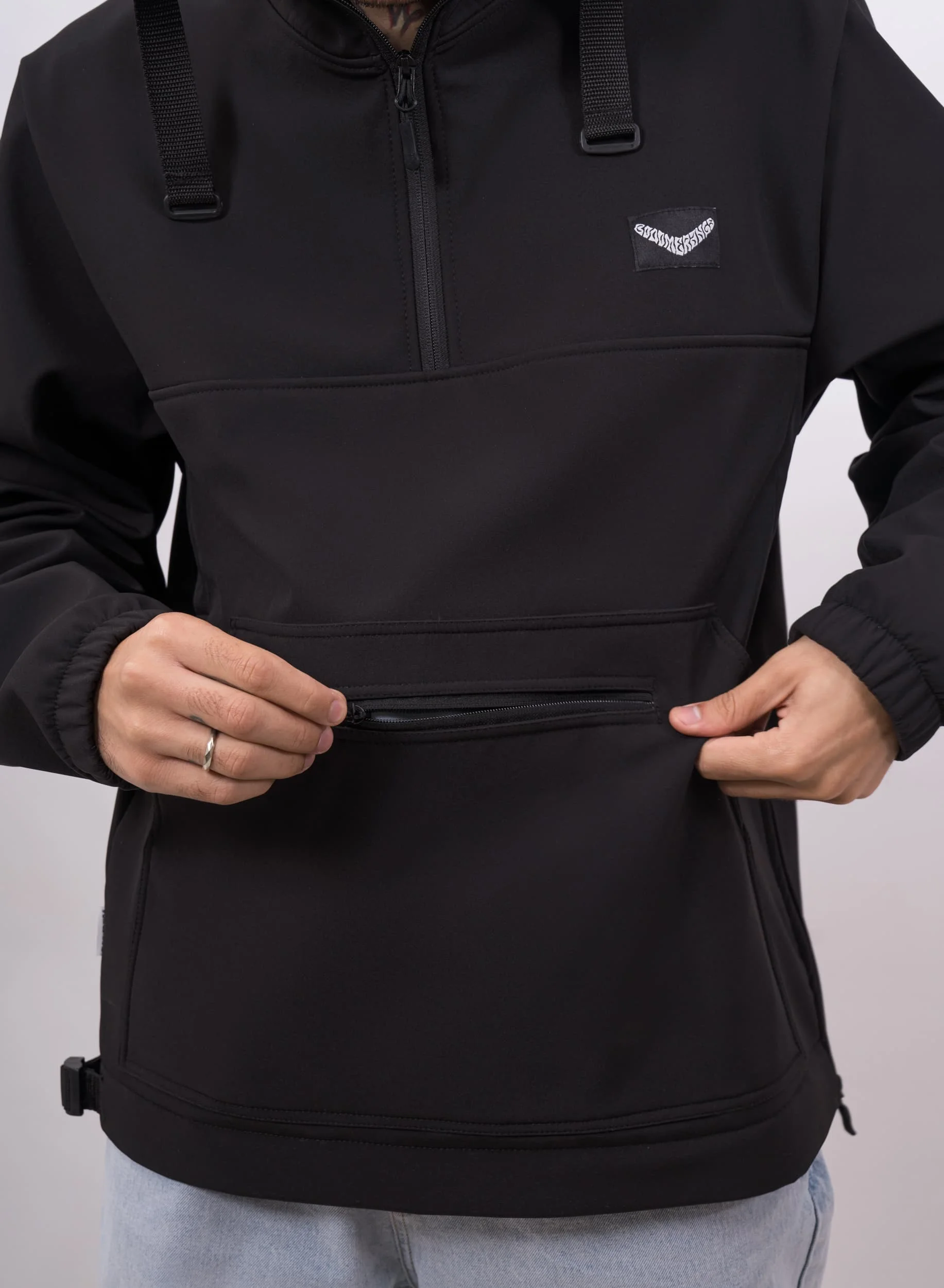 Анорак BMGBRAND  Basic/01 SoftShell (ЧЕРНЫЙ ) — фото 2