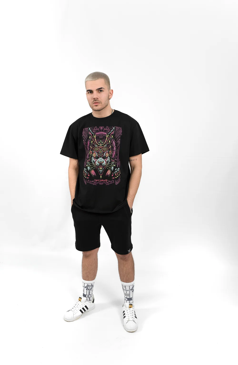 Футболка BMGBRAND (TS23)  "Cyber Hare" Черный — фото 3