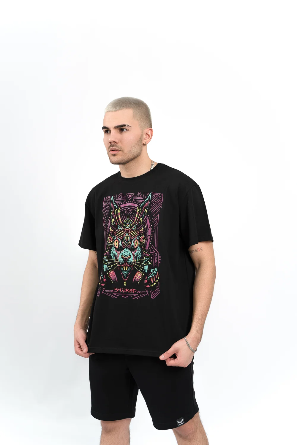 Футболка BMGBRAND (TS23)  "Cyber Hare" Черный — фото 4