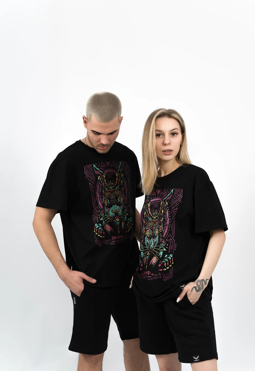 Футболка BMGBRAND (TS23)  "Cyber Hare" Черный — фото 5