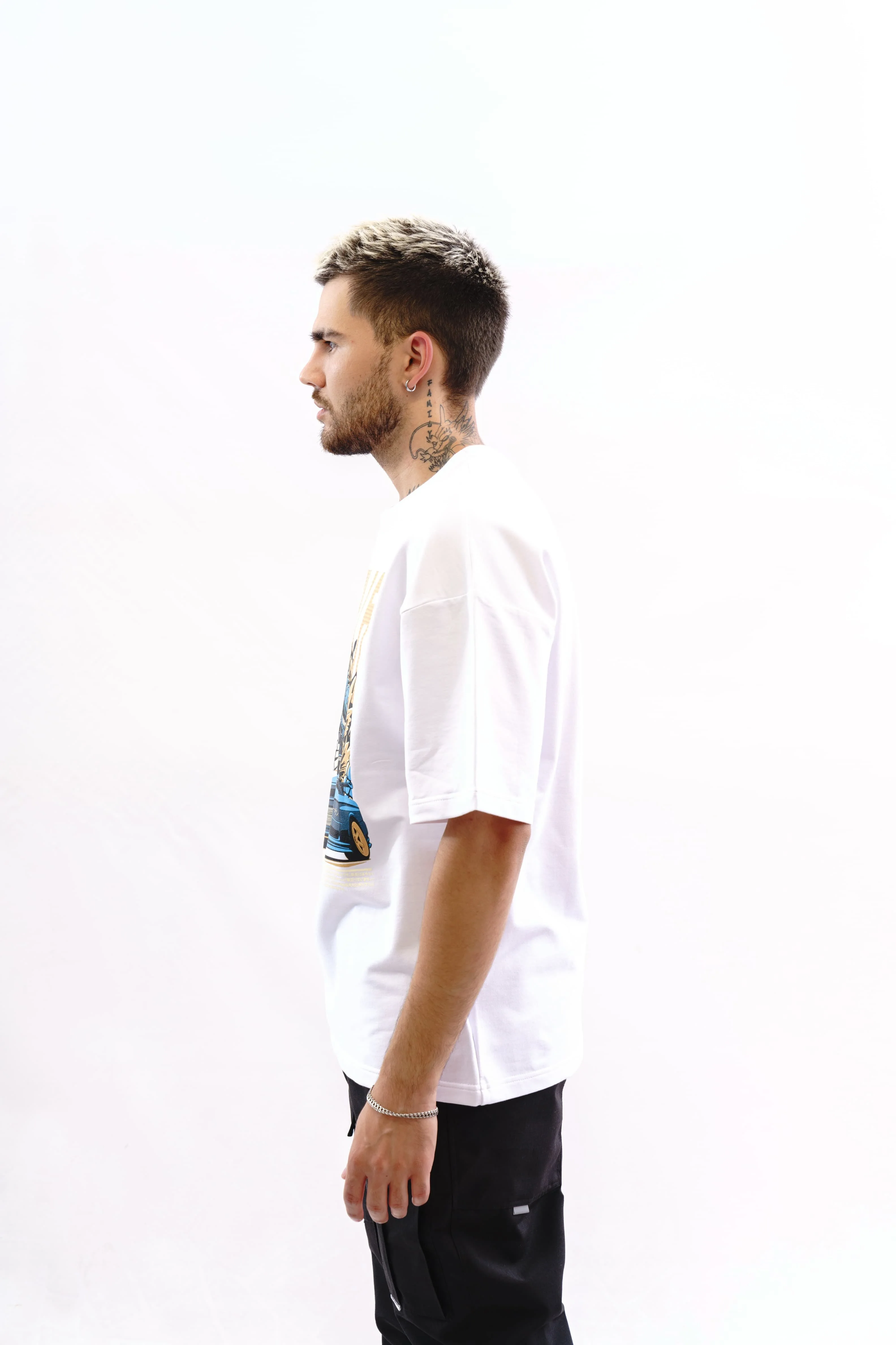 Футболка BMGBRAND (JDM (GTR 33)) Oversize 2-х нитка Белый (Годзила) — фото 3
