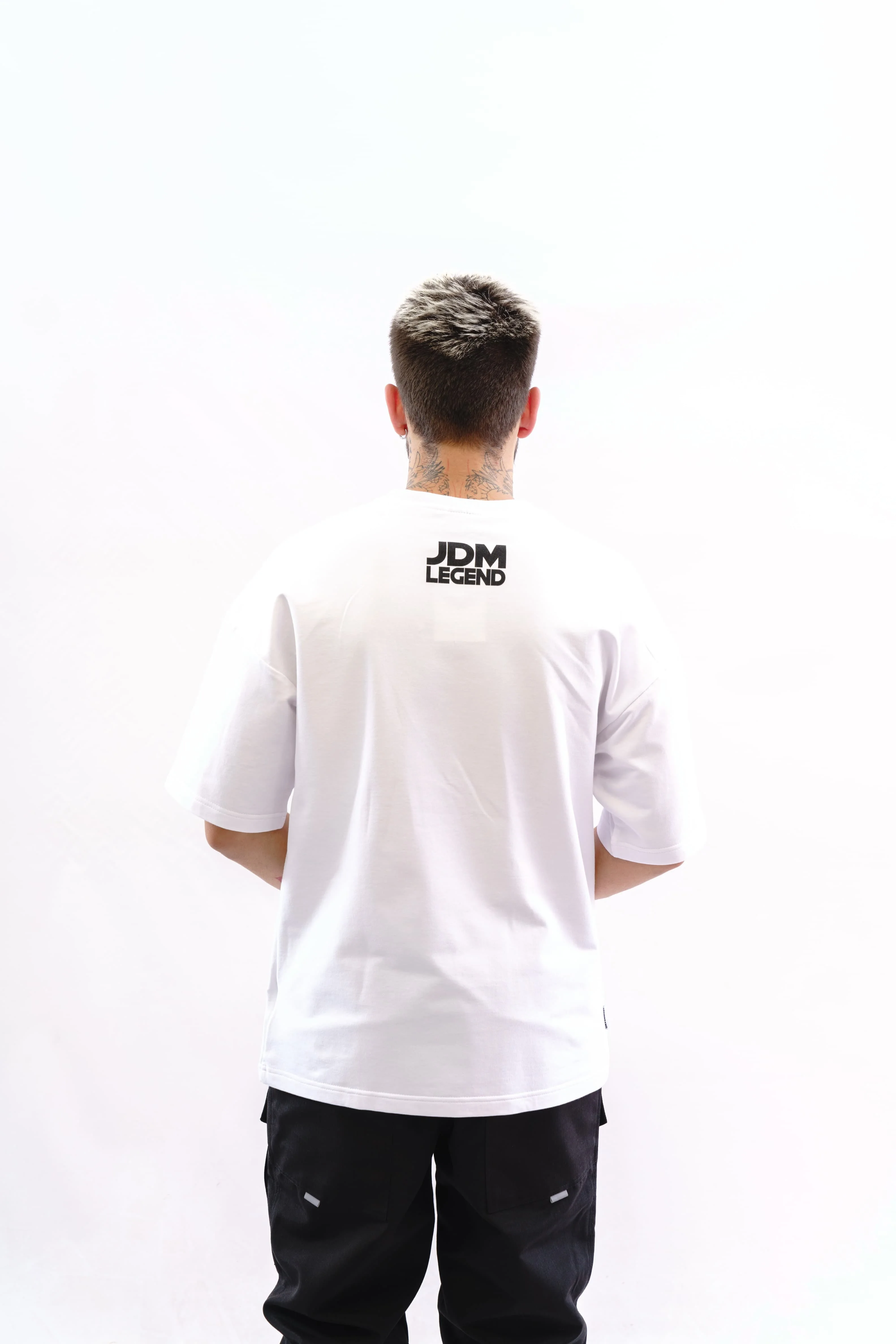 Футболка BMGBRAND (JDM (GTR 33)) Oversize 2-х нитка Белый (Годзила) — фото 4