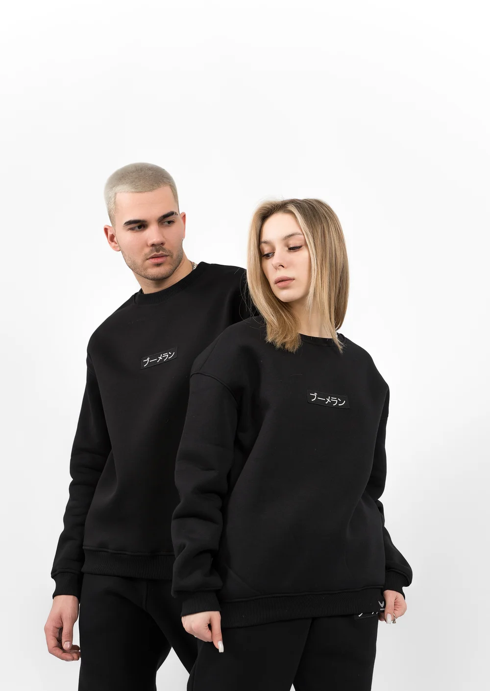 Свитшот BMGBRAND (LOGO) 01Черный 3-х Нитка Начес — фото 4