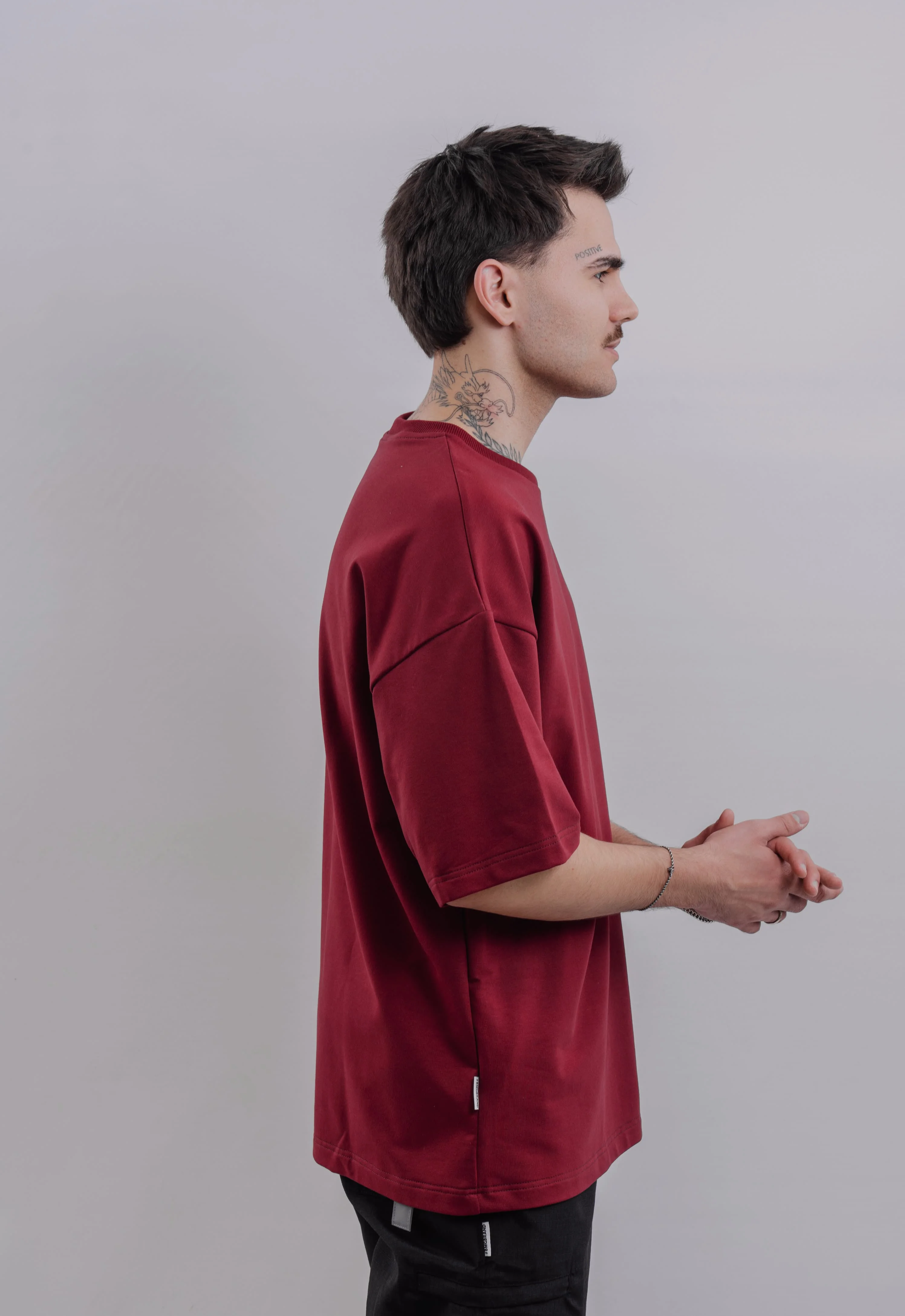 Футболка BMGBRAND (Oversize UR)  Бордовый — фото 2