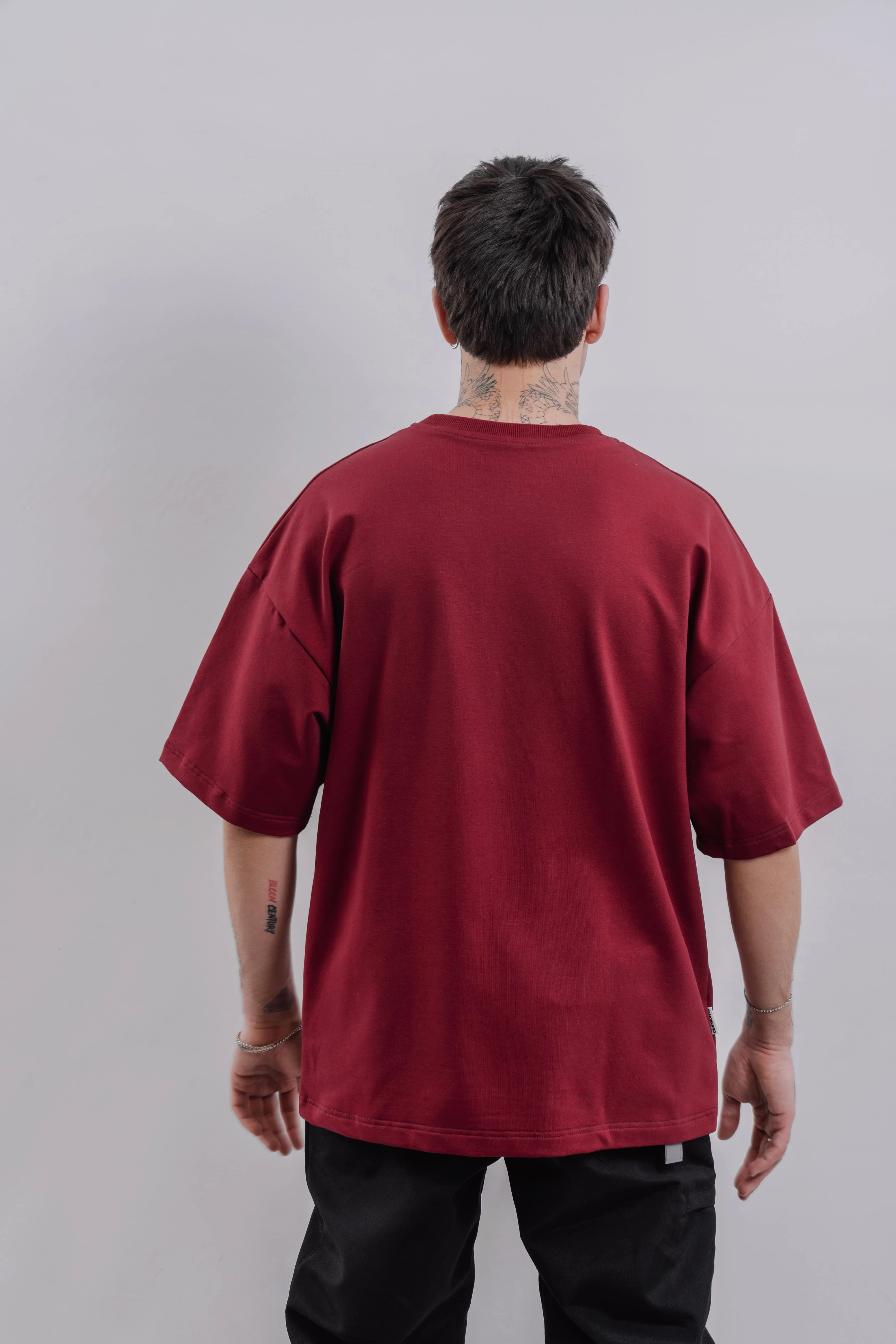 Футболка BMGBRAND (Oversize UR)  Бордовый — фото 3
