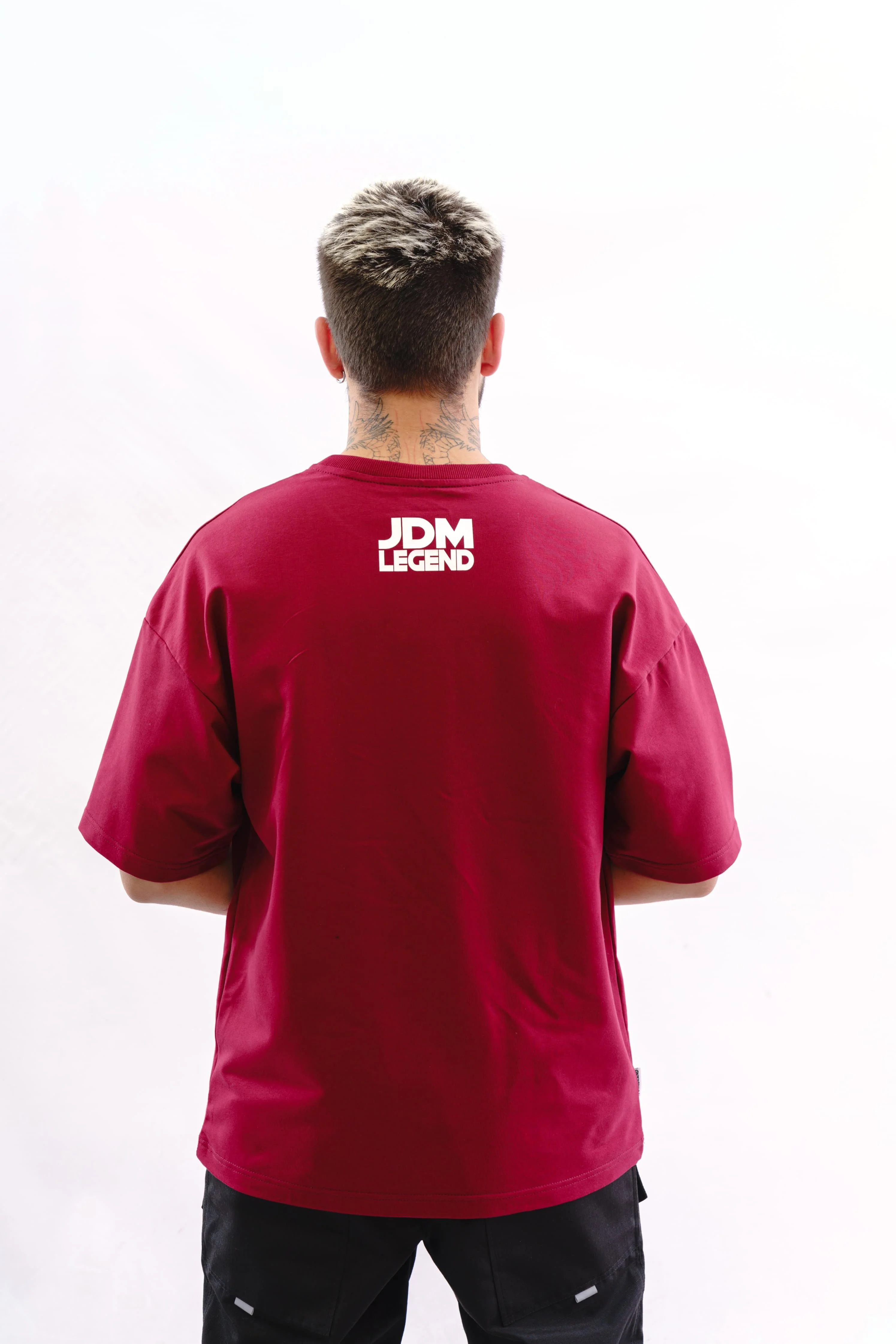 Футболка BMGBRAND (JDM (Mazda RX-7)) Oversize 2-х нитка Бордо — фото 3