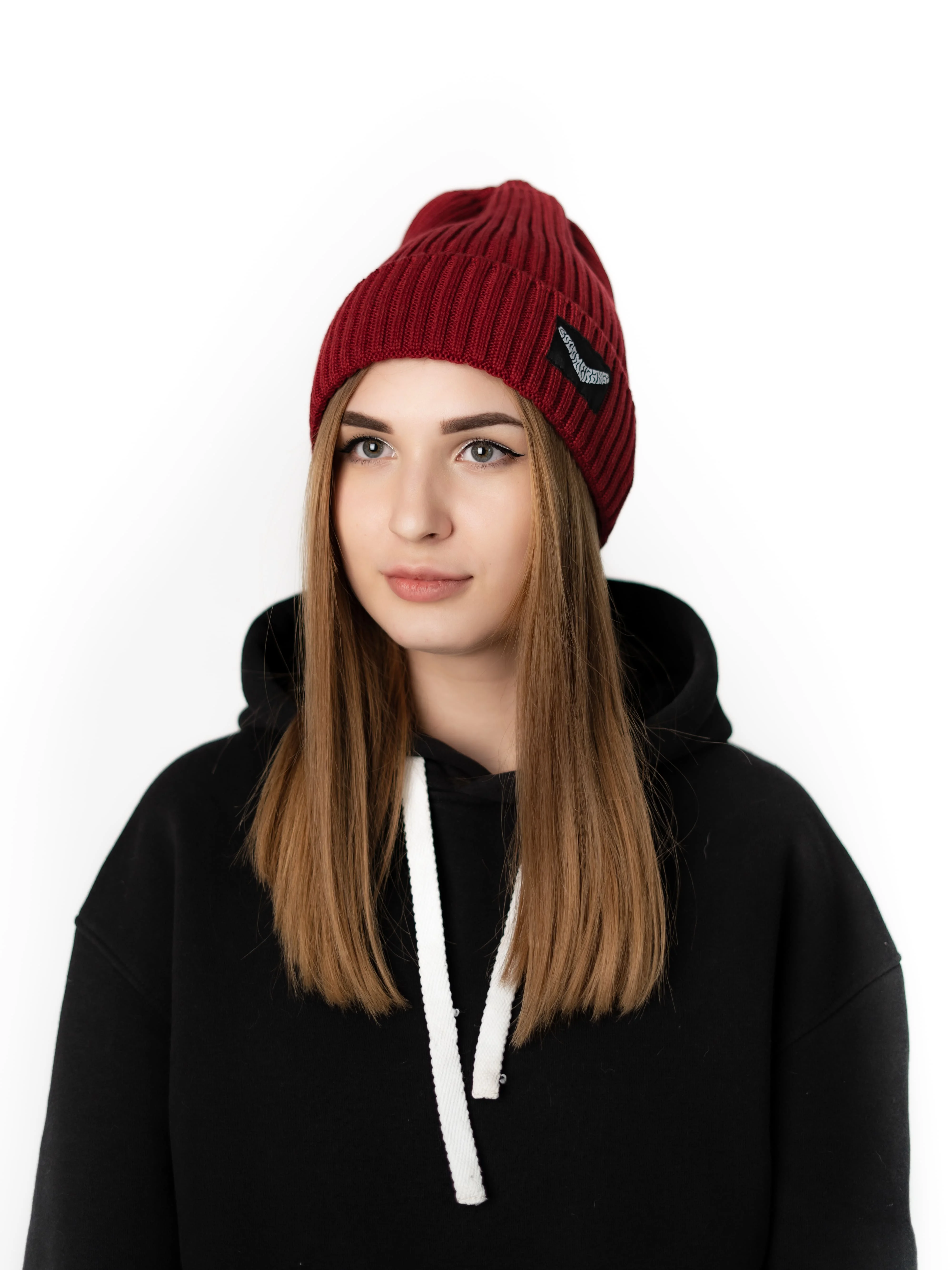 Шапка BMGBRAND_Классическая_CS01-6 (Бордовый) — фото 2