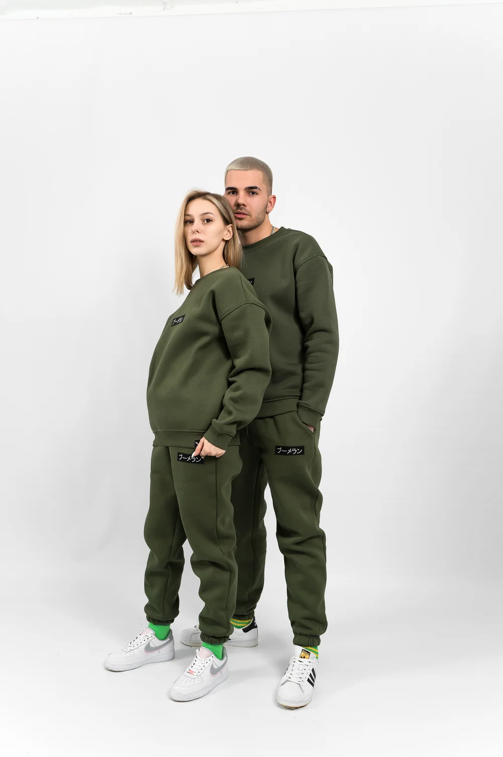 Свитшот BMGBRAND (LOGO) 02 (Хаки) 3-х Нитка Начес — фото 5