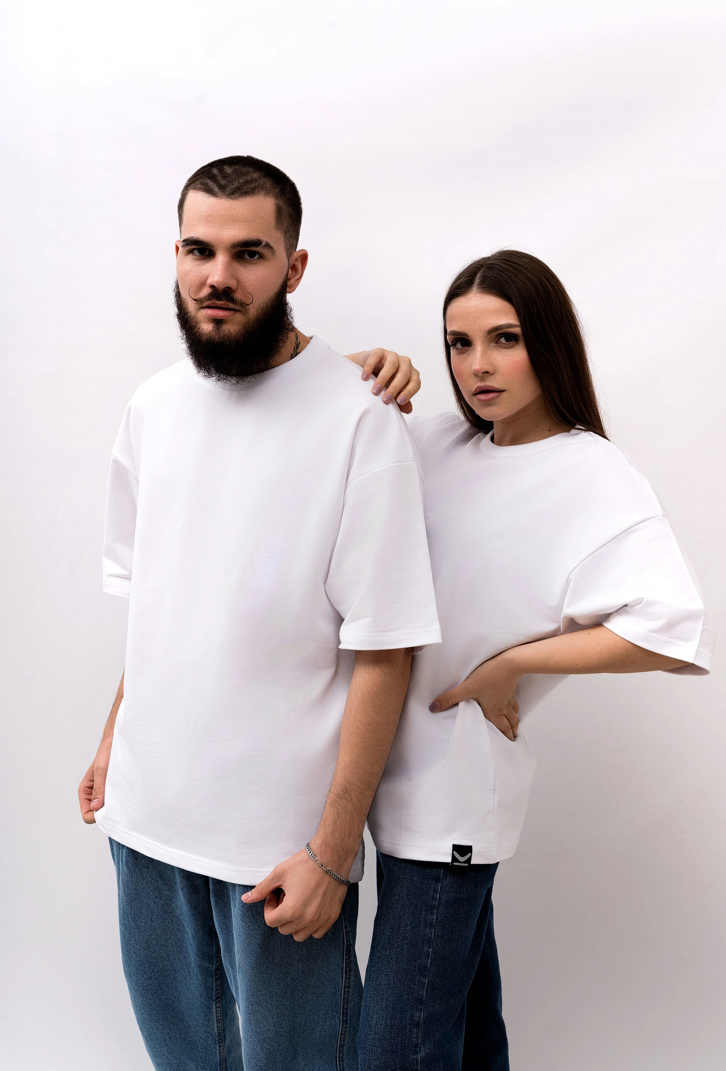 Футболка BMGBRAND (Oversize UR) 2-х нитка Белый — фото 3