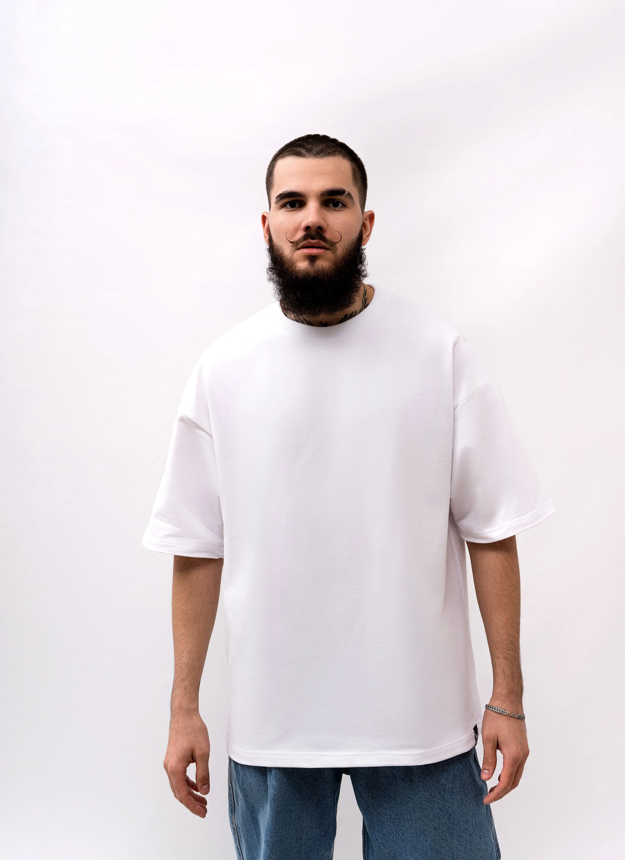 Футболка BMGBRAND (Oversize UR) 2-х нитка Белый — фото