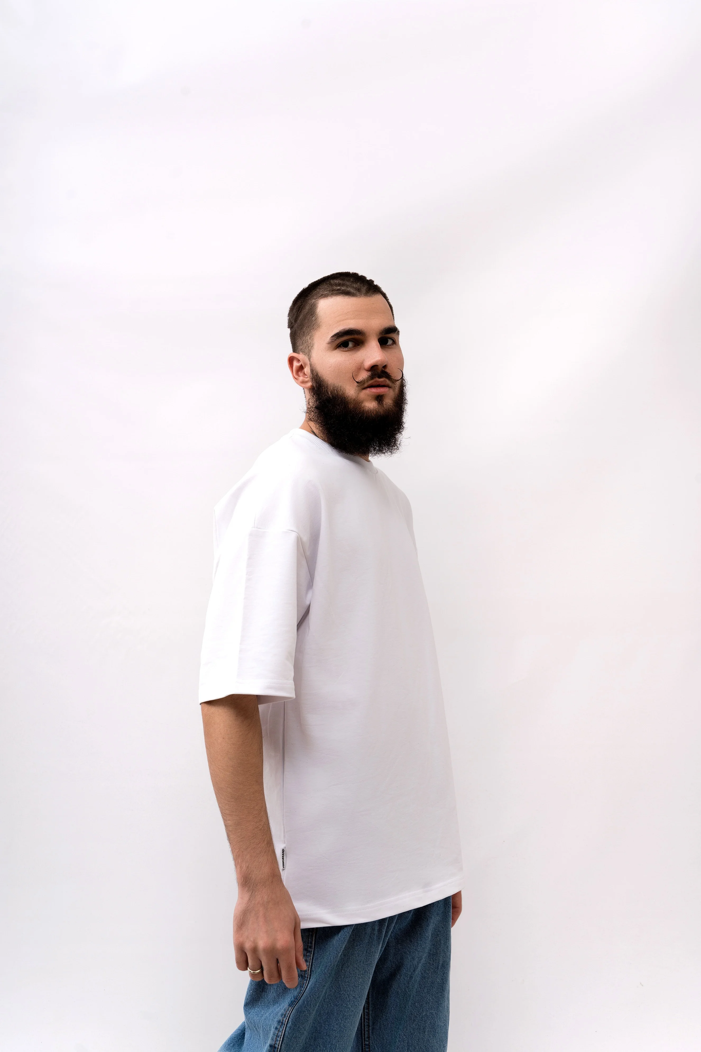 Футболка BMGBRAND (Oversize UR) 2-х нитка Белый — фото 5
