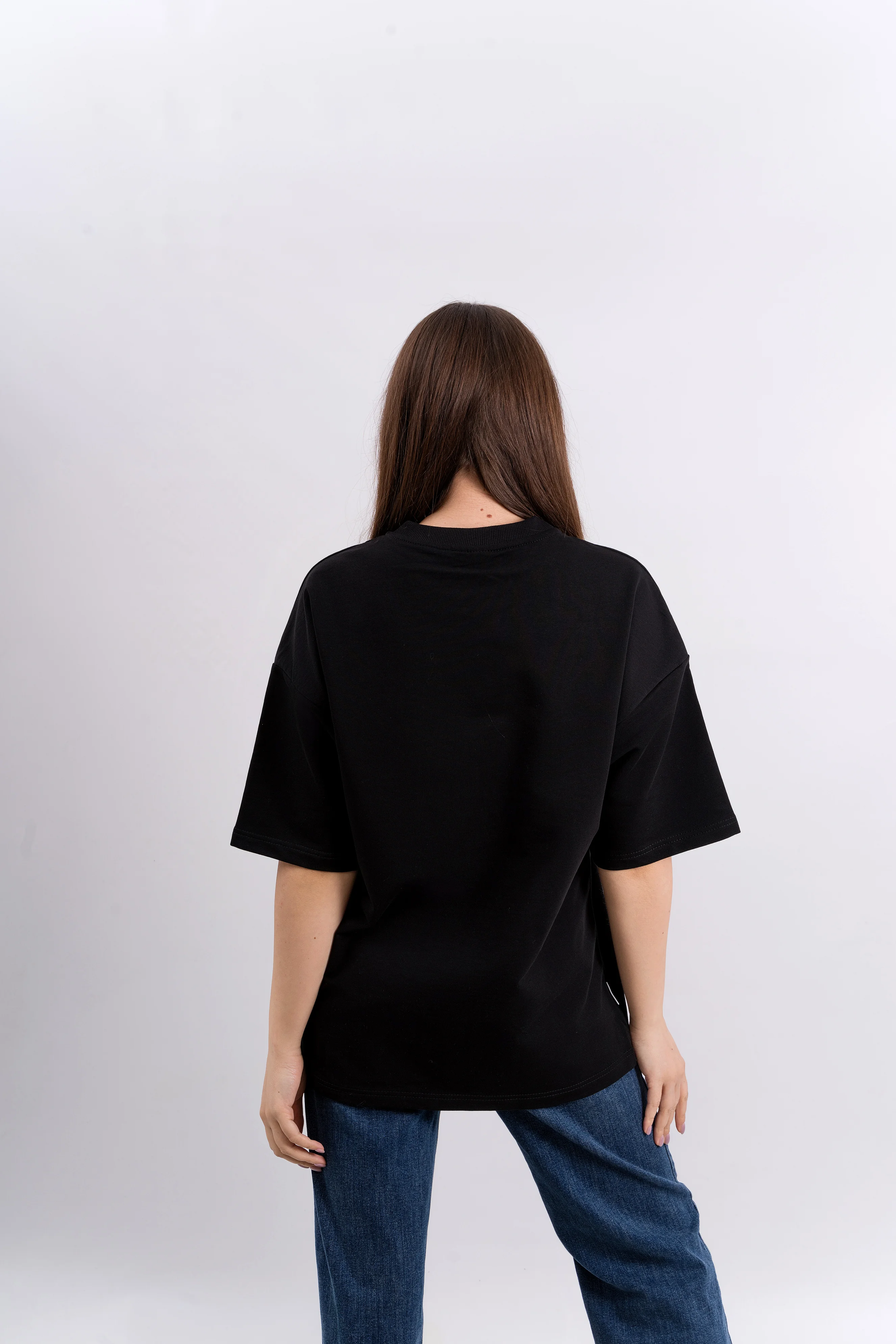 Футболка BMGBRAND (Oversize UR) 2-х нитка Черная — фото 4