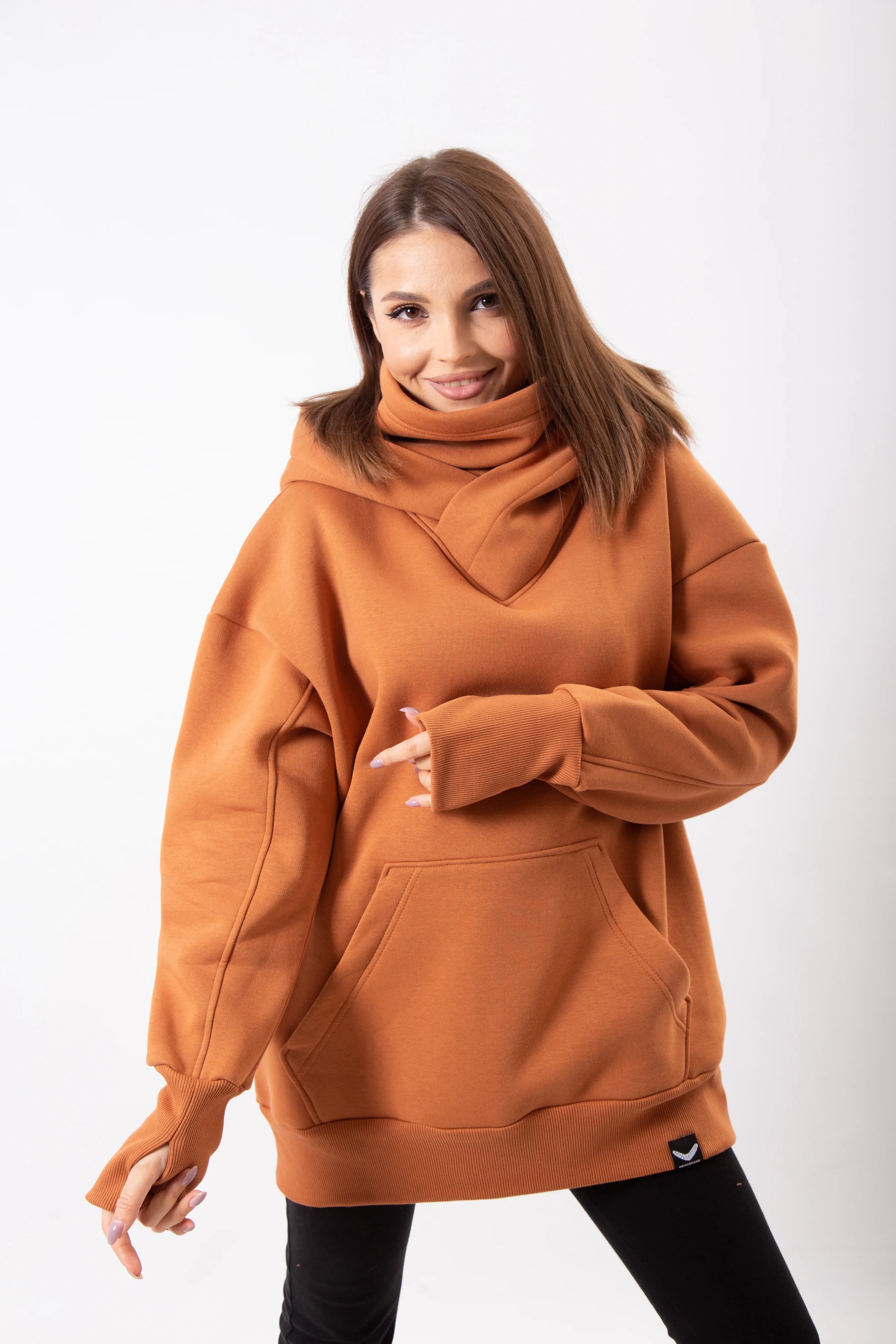 Худи BMGBRAND "Karasu" (Кэмел) 3-х Нитка Начес — фото 3