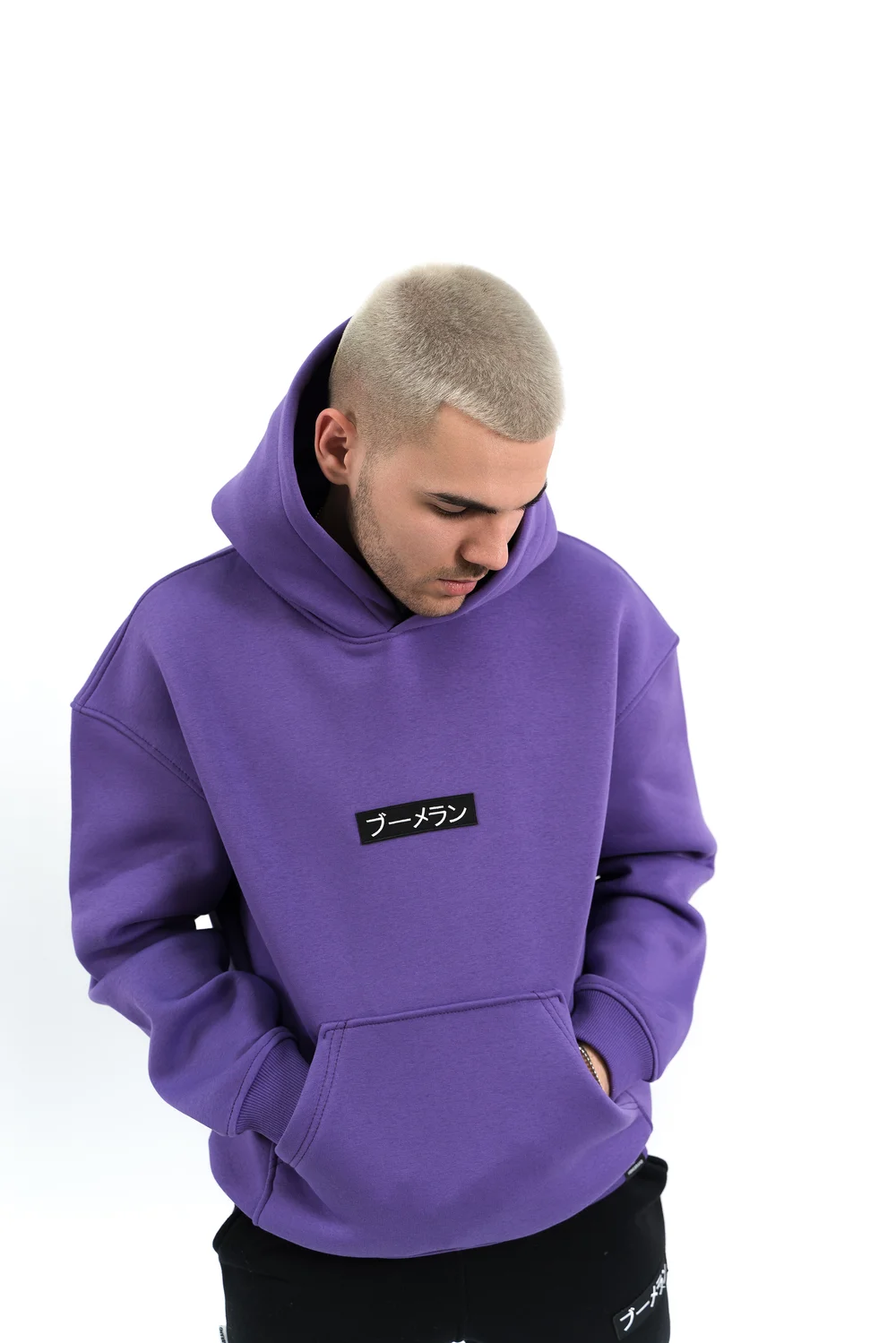 Худи BMGBRAND "LOGO" 03 Фиолет 3-х Нитка Начес — фото 2