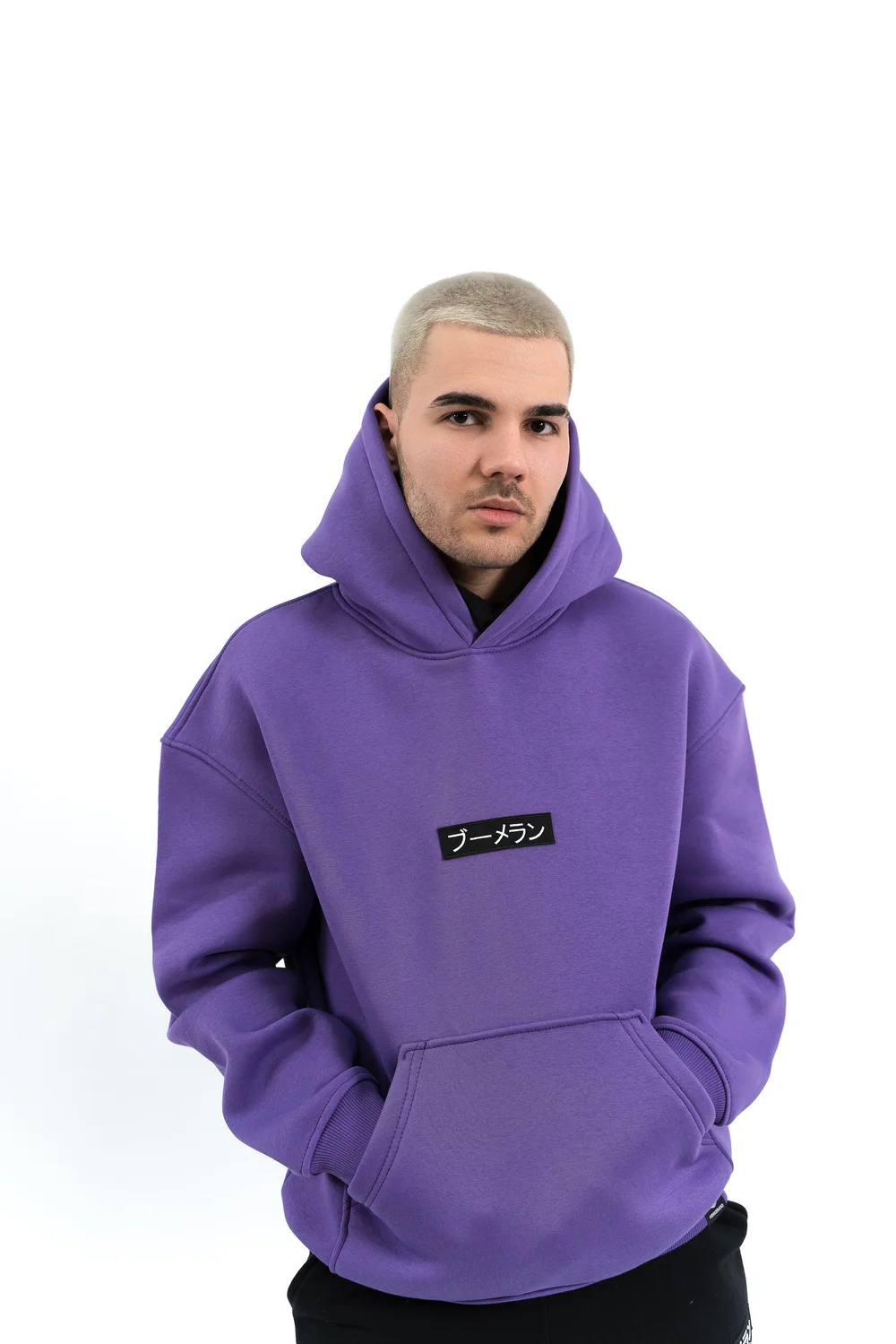 Худи BMGBRAND "LOGO" 03 Фиолет 3-х Нитка Начес — фото 3