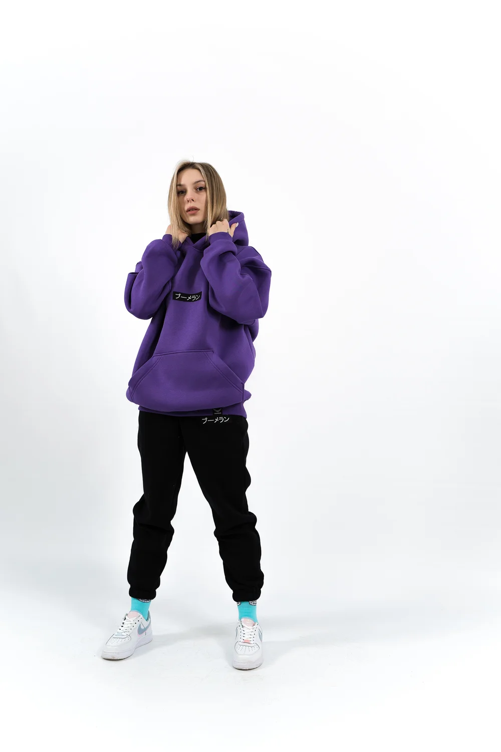 Худи BMGBRAND "LOGO" 03 Фиолет 3-х Нитка Начес — фото 4