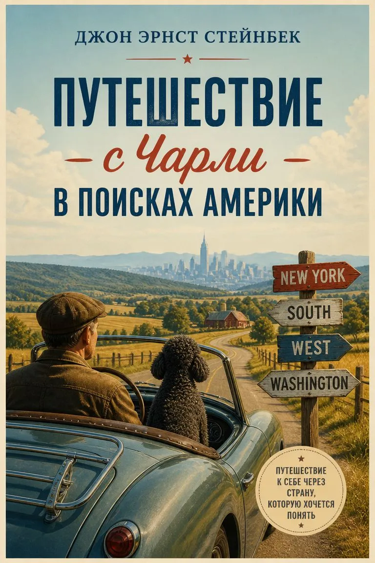 Путешествие с Чарли в поисках Америки — обложка книги