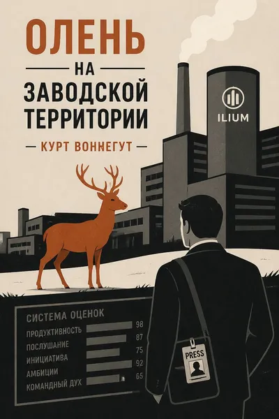 Олень на заводской территории — обложка книги