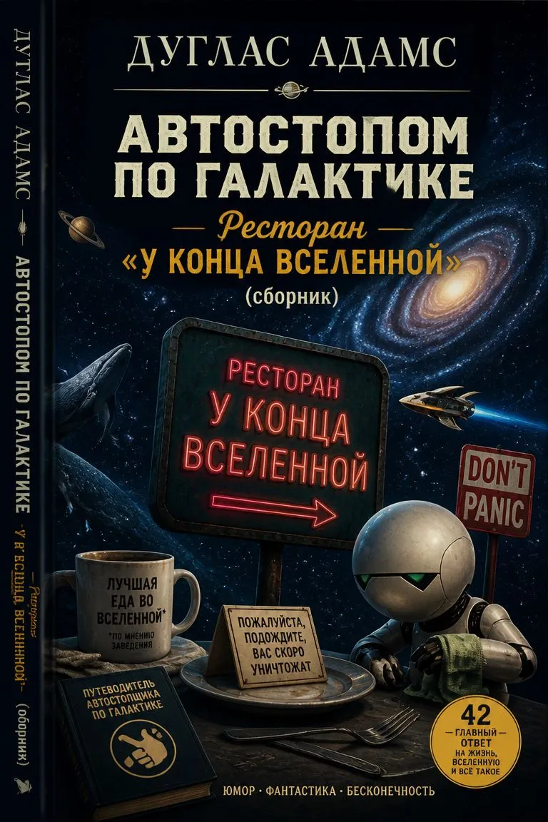 Автостопом по Галактике. Ресторан «У конца Вселенной» (сборник) — обложка книги