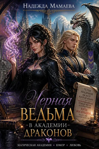Черная ведьма в Академии драконов — обложка книги