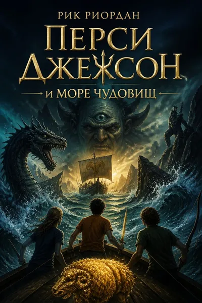 Перси Джексон и море Чудовищ — обложка книги