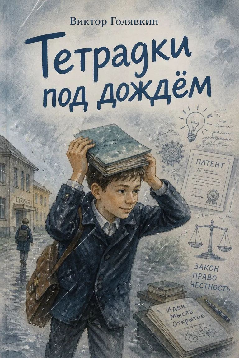 Тетрадки под дождём — обложка книги
