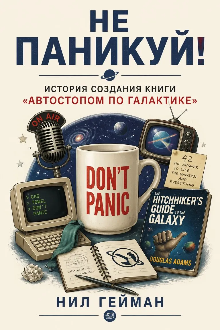 Не паникуй! История создания книги «Автостопом по Галактике» — обложка книги