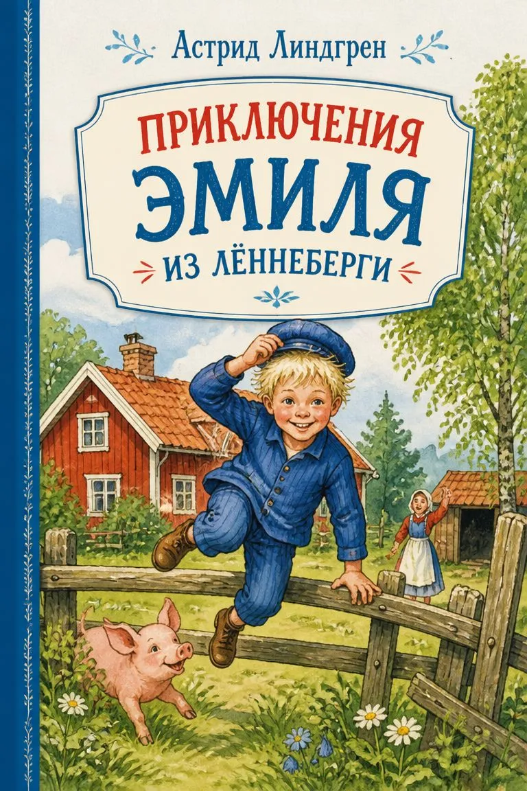 Приключения Эмиля из Лённеберги — обложка книги