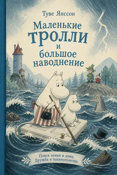 Маленькие тролли и большое наводнение — обложка книги