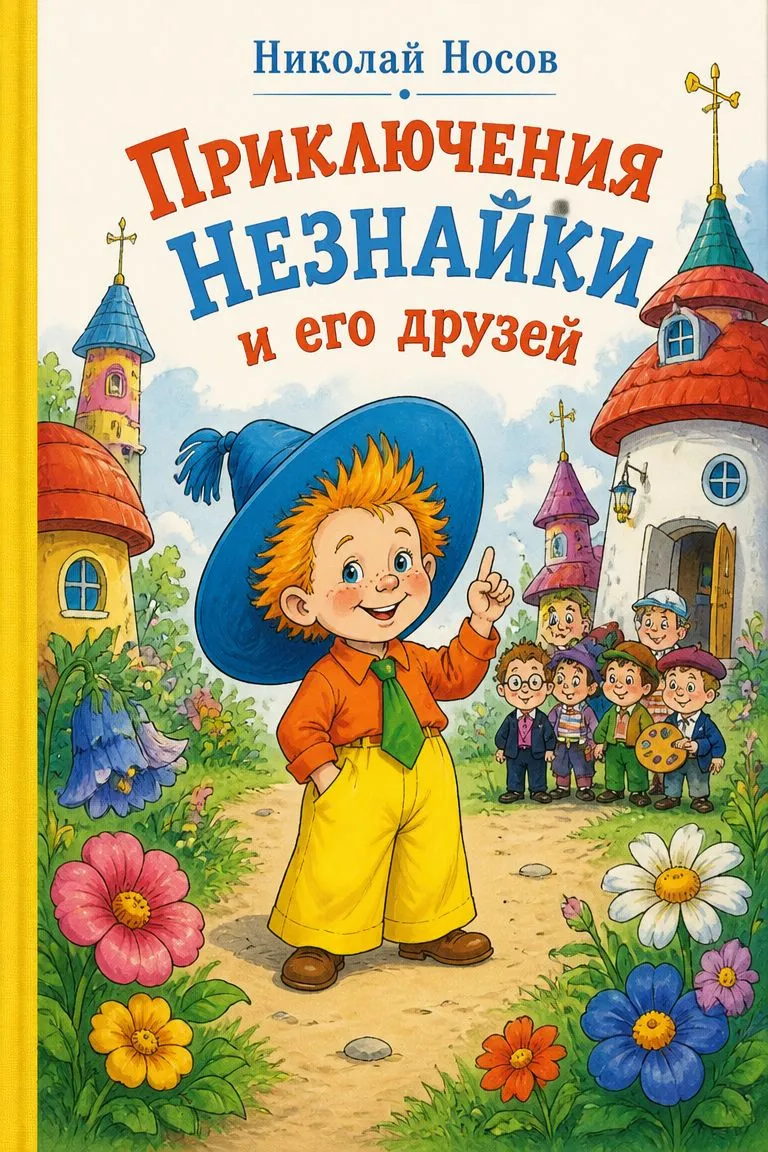 Приключения Незнайки и его друзей — обложка книги