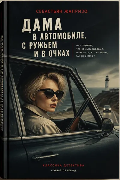 Дама в автомобиле, с ружьем и в очках — обложка книги