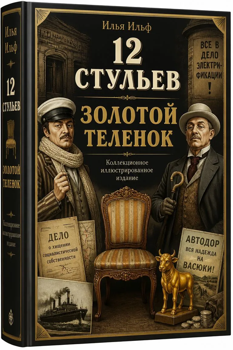 12 стульев. Золотой теленок. Коллекционное иллюстрированное издание — обложка книги